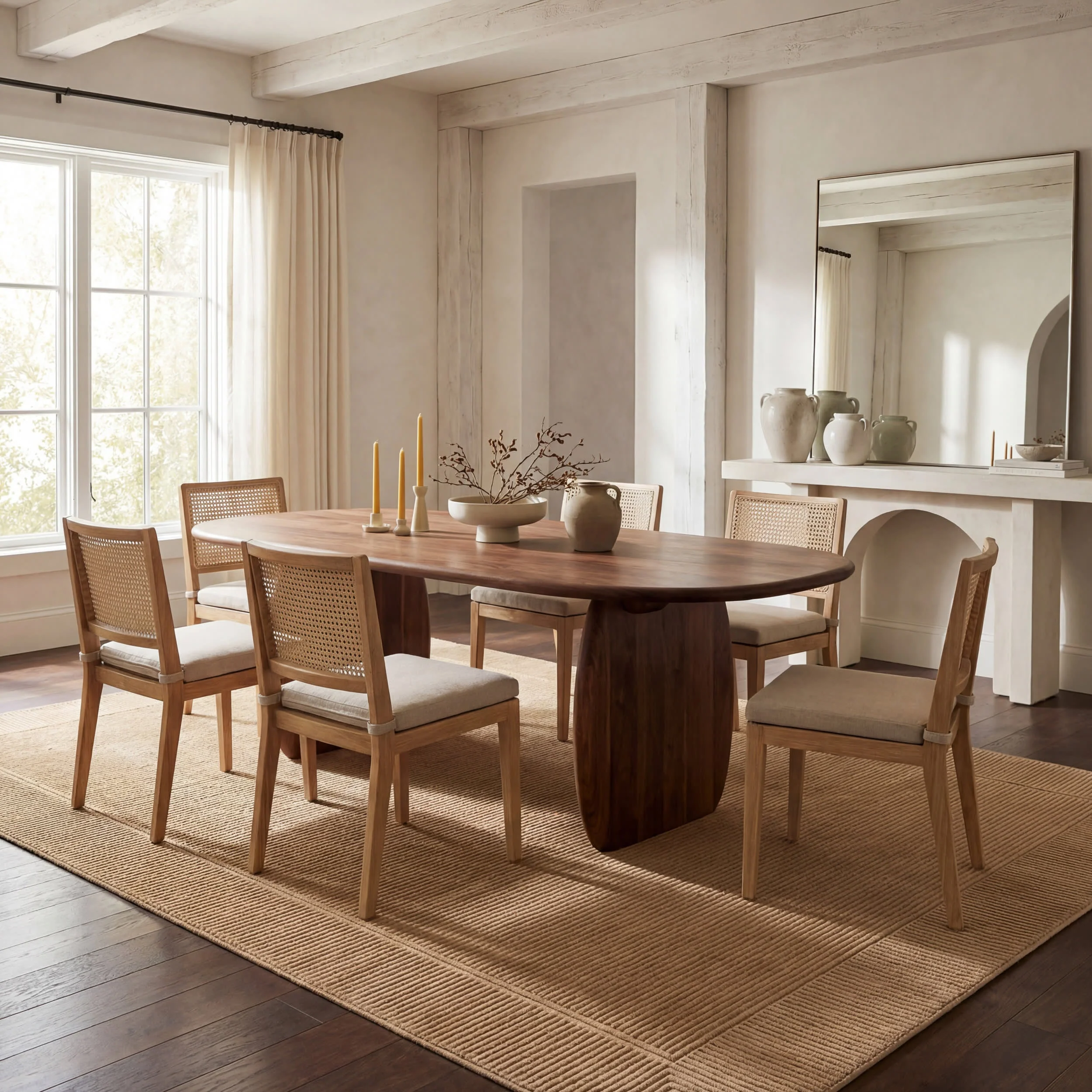 Tiera Bordered Plush Textured Washable Rug | Sand - Image 7