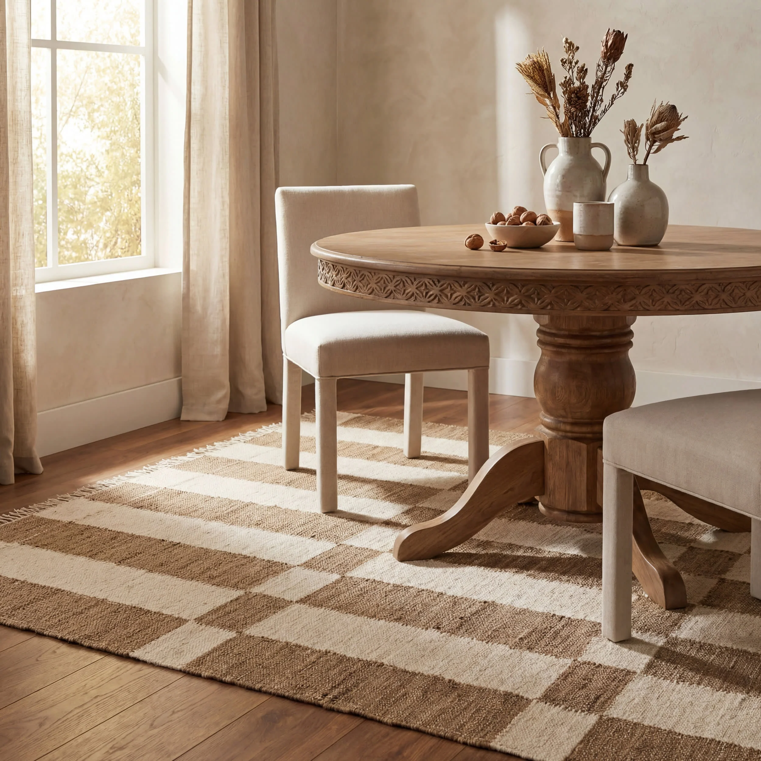 Tierra Jute Modern Farmhouse Rug | Brown - Image 6