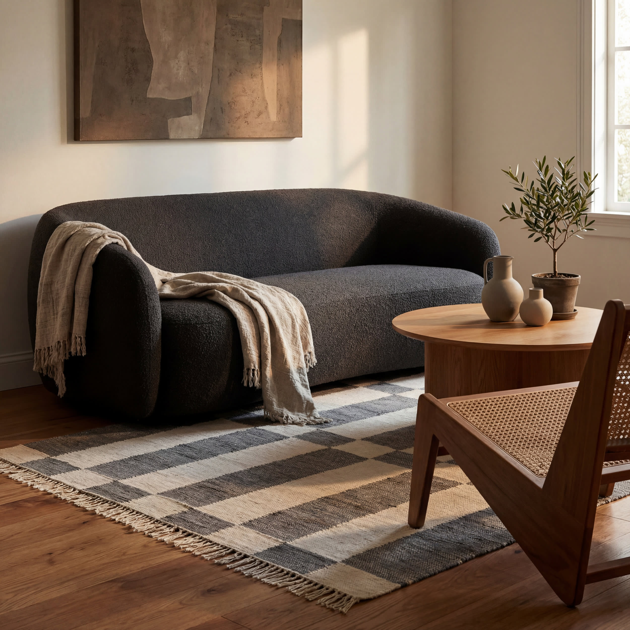 Tierra Jute Modern Farmhouse Rug | Charcoal - Image 5