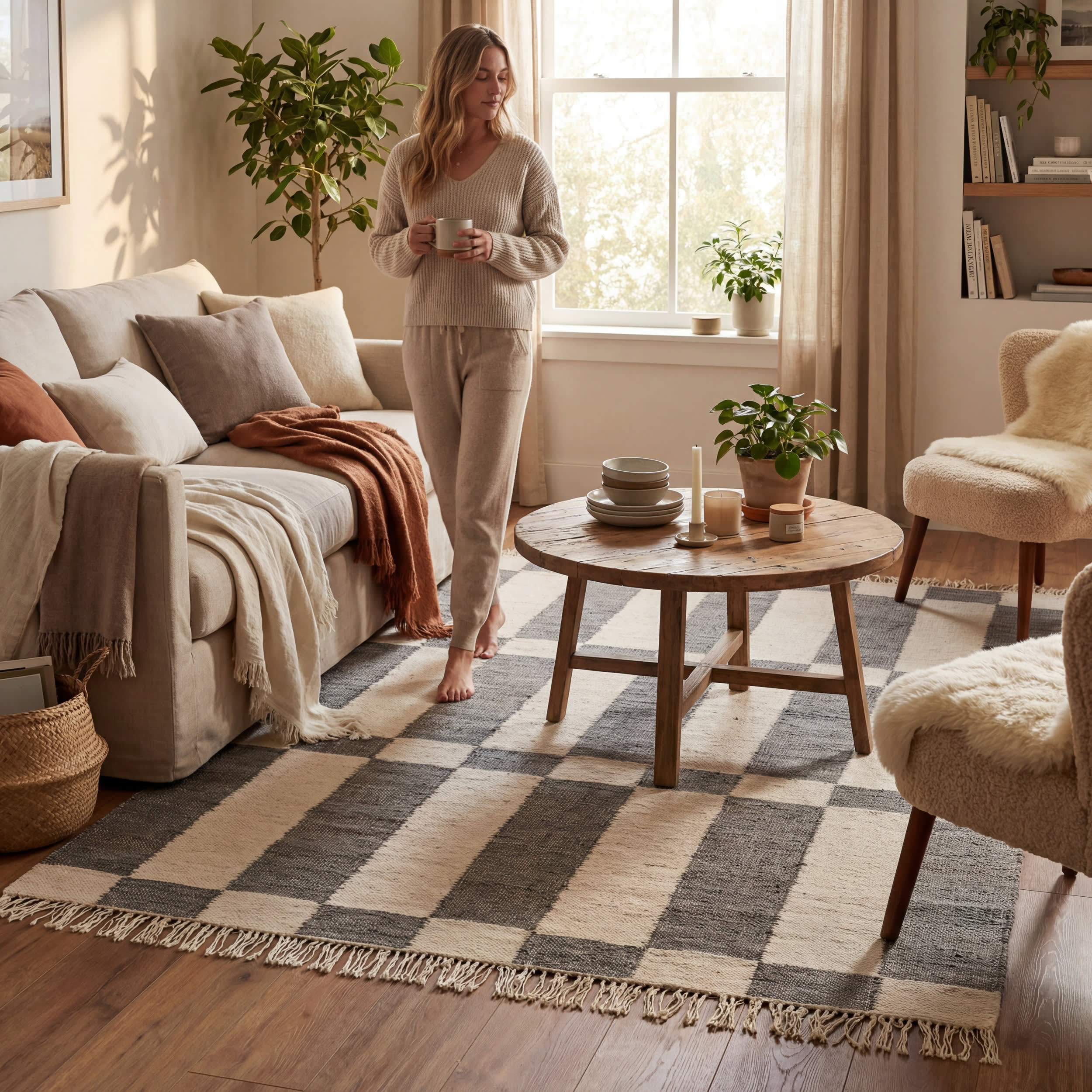 Tierra Jute Modern Farmhouse Rug | Charcoal - Image 9