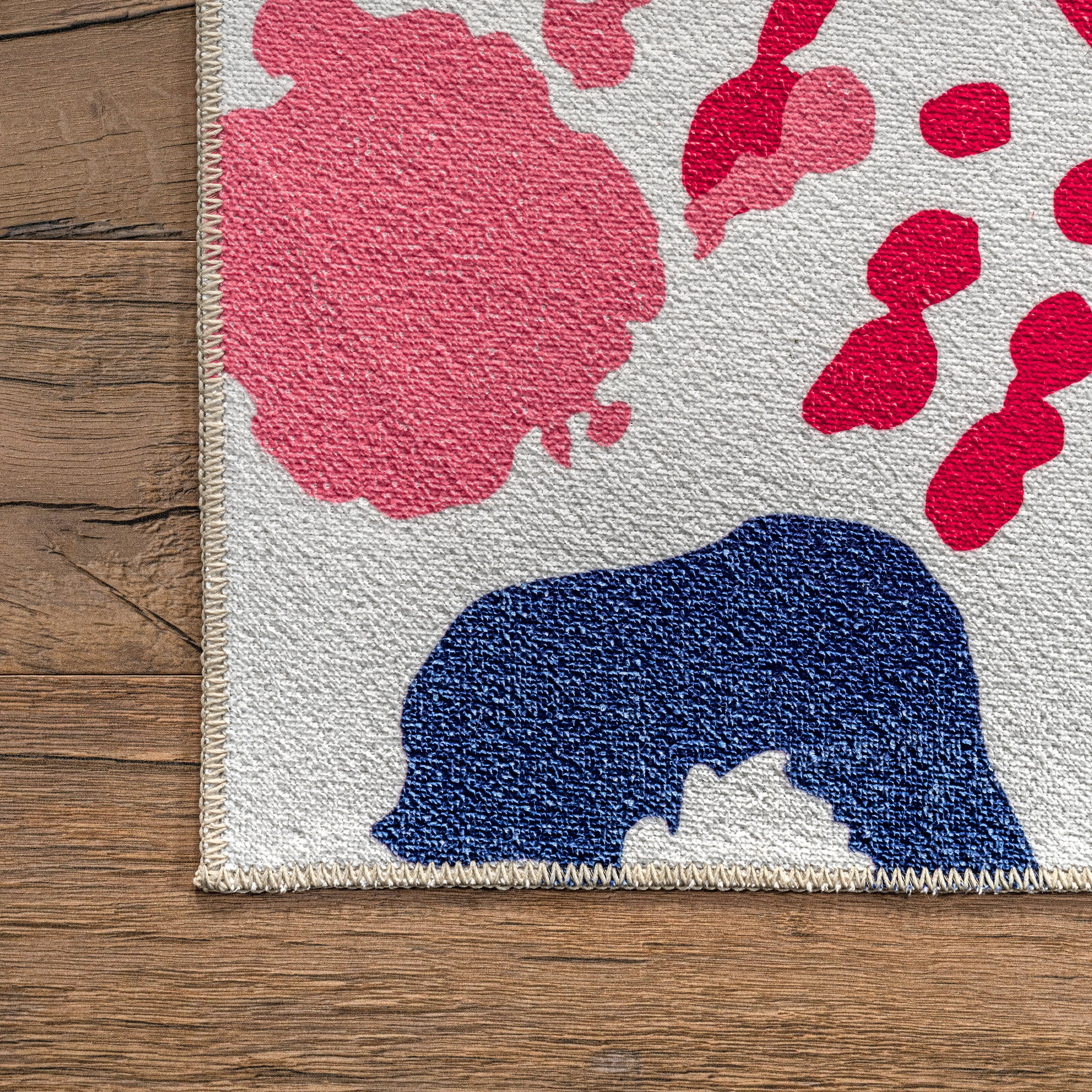 Tiffany Handprint Collage Kids Washable Rug | Multicolor - Image 3