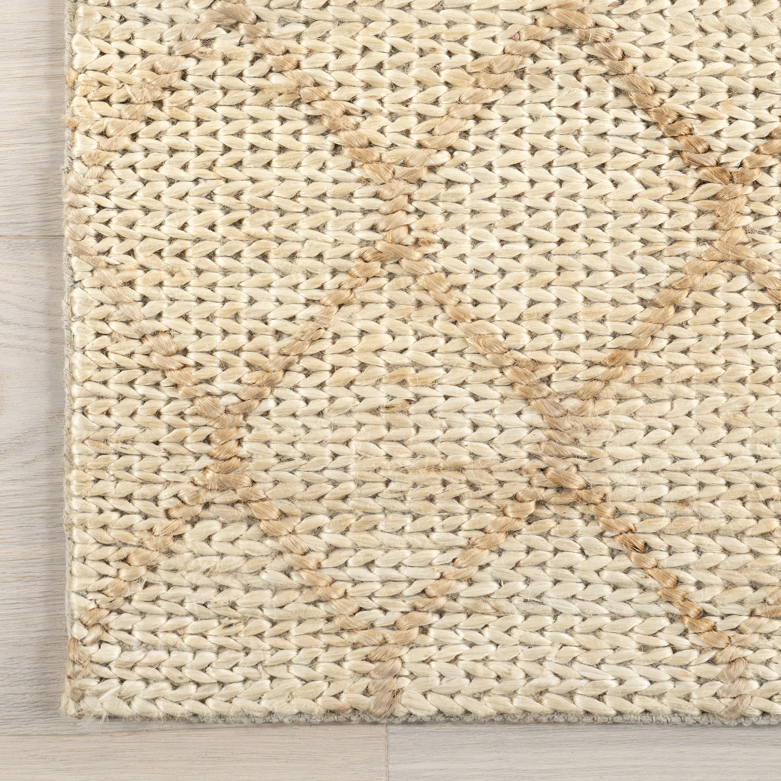 Tiles Handwoven Jute Rug | Ivory - Image 3