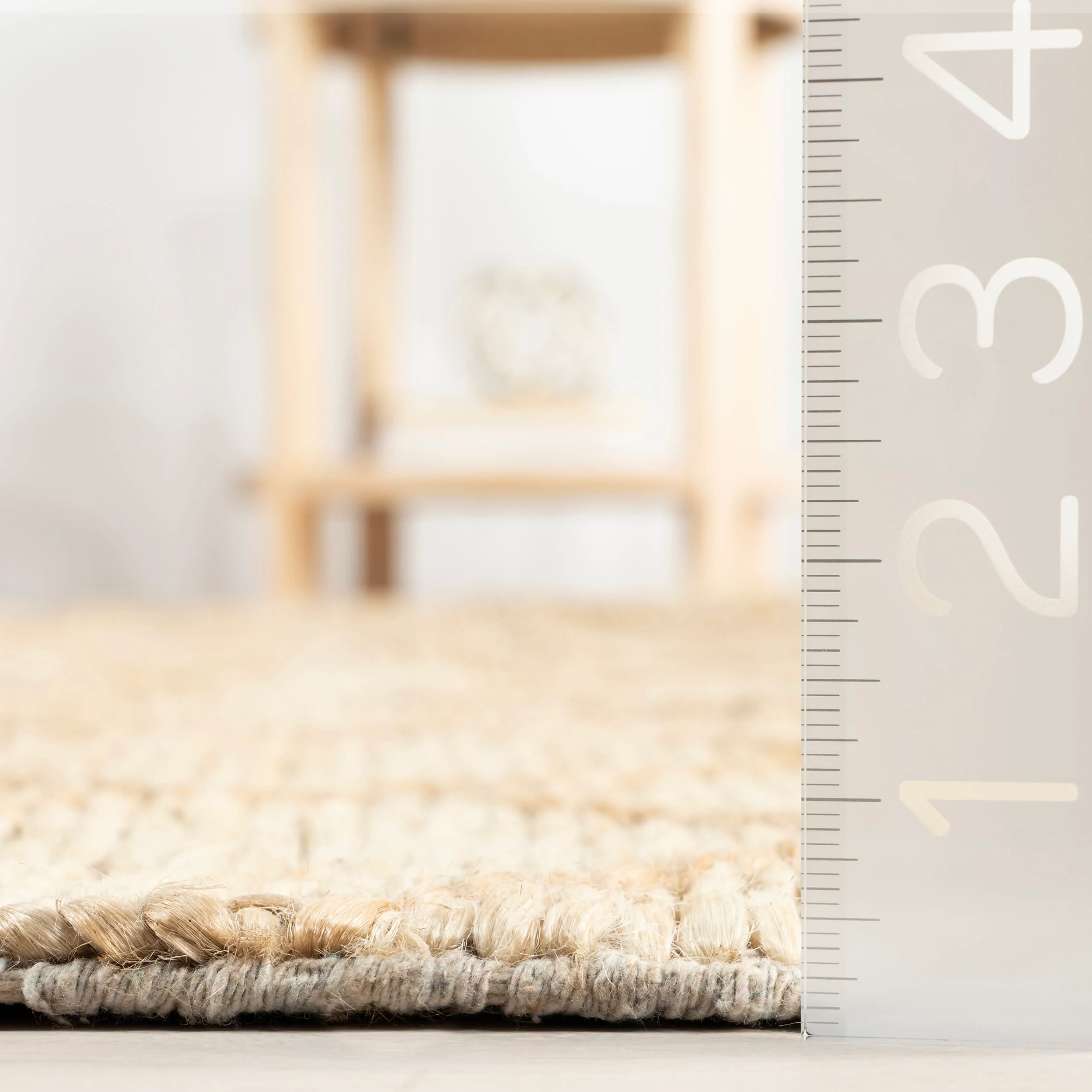 Tiles Handwoven Jute Rug | Ivory - Image 5