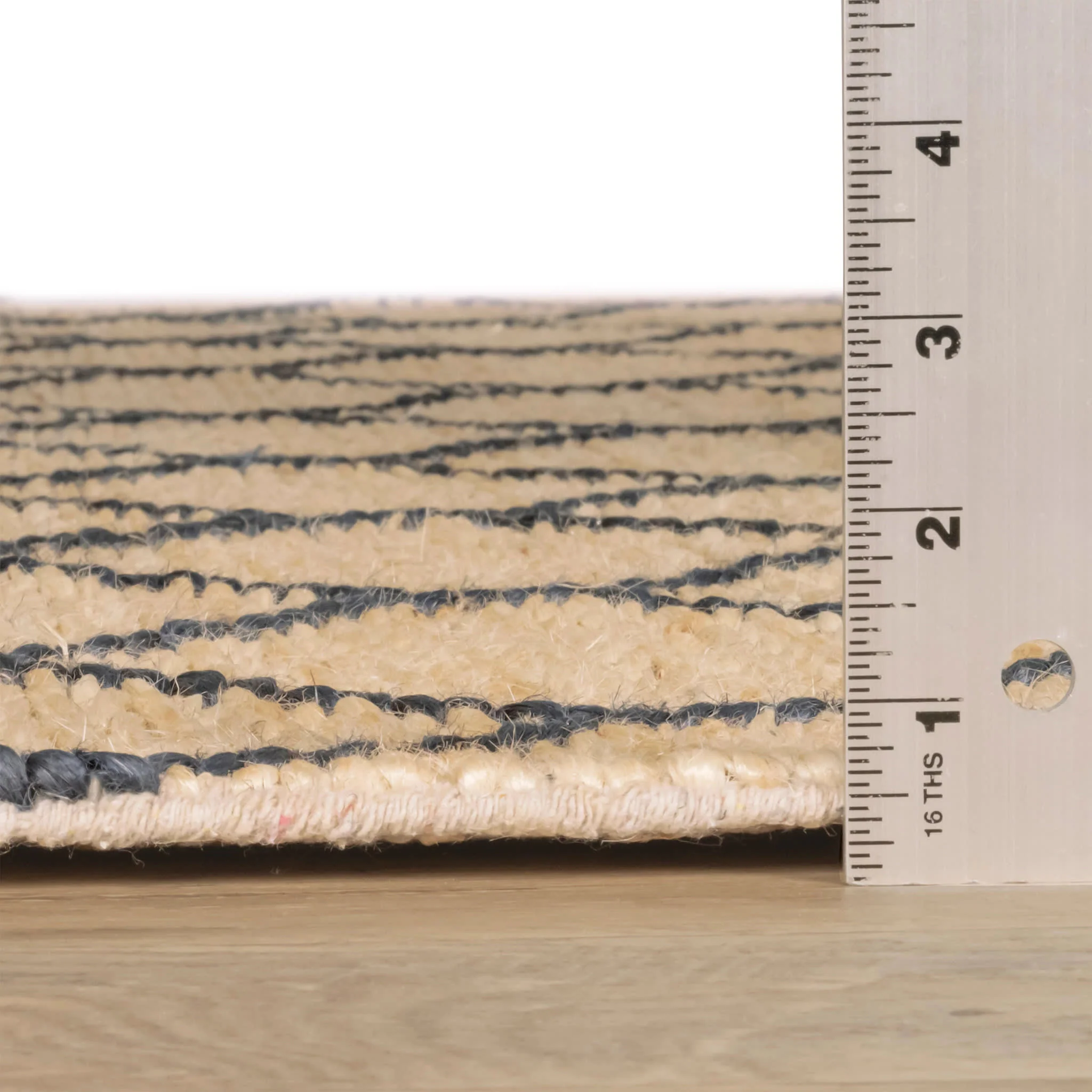 Tiles Handwoven Jute Rug | Navy - Image 5