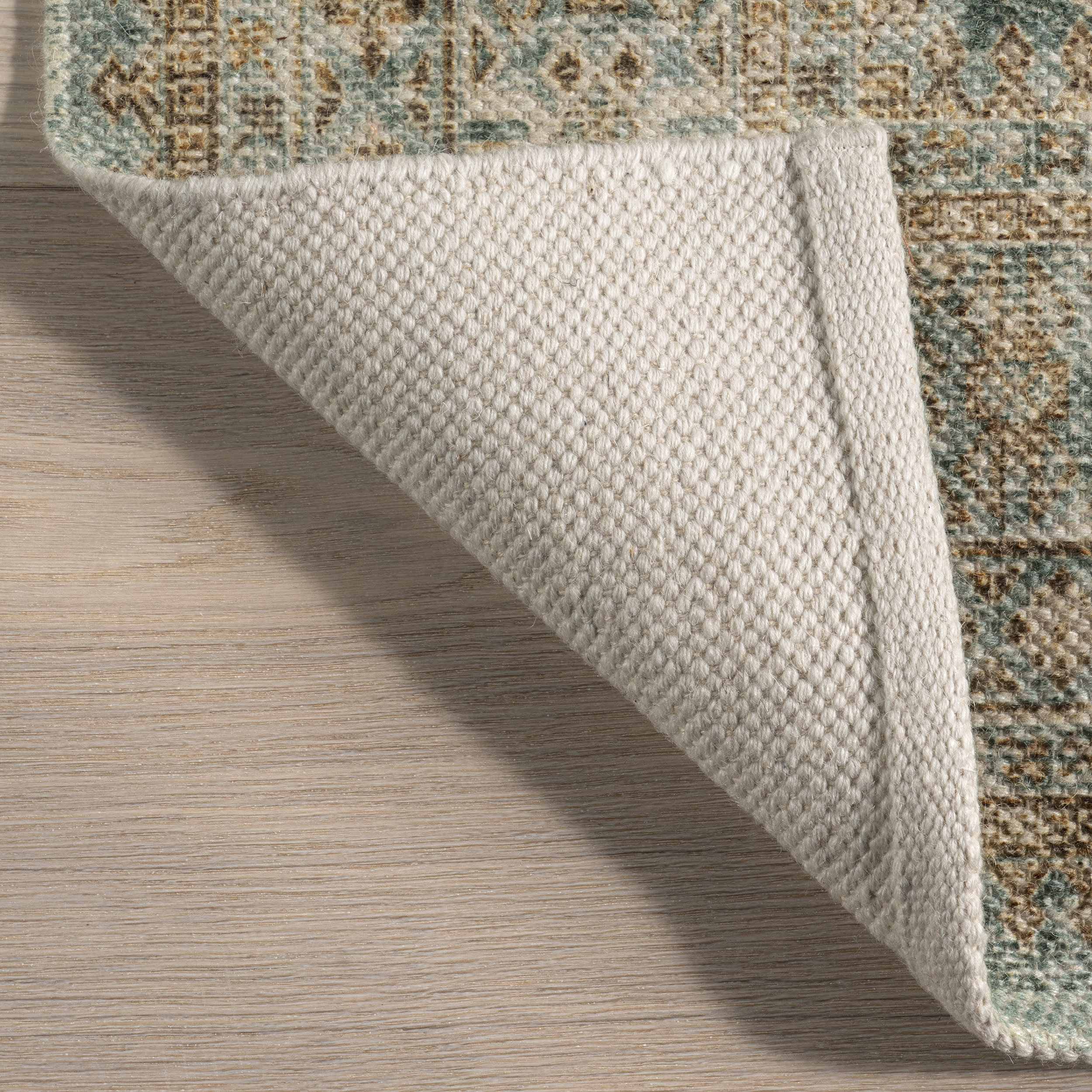 Tilicho Distressed Wool Rug | Light Green - Image 5