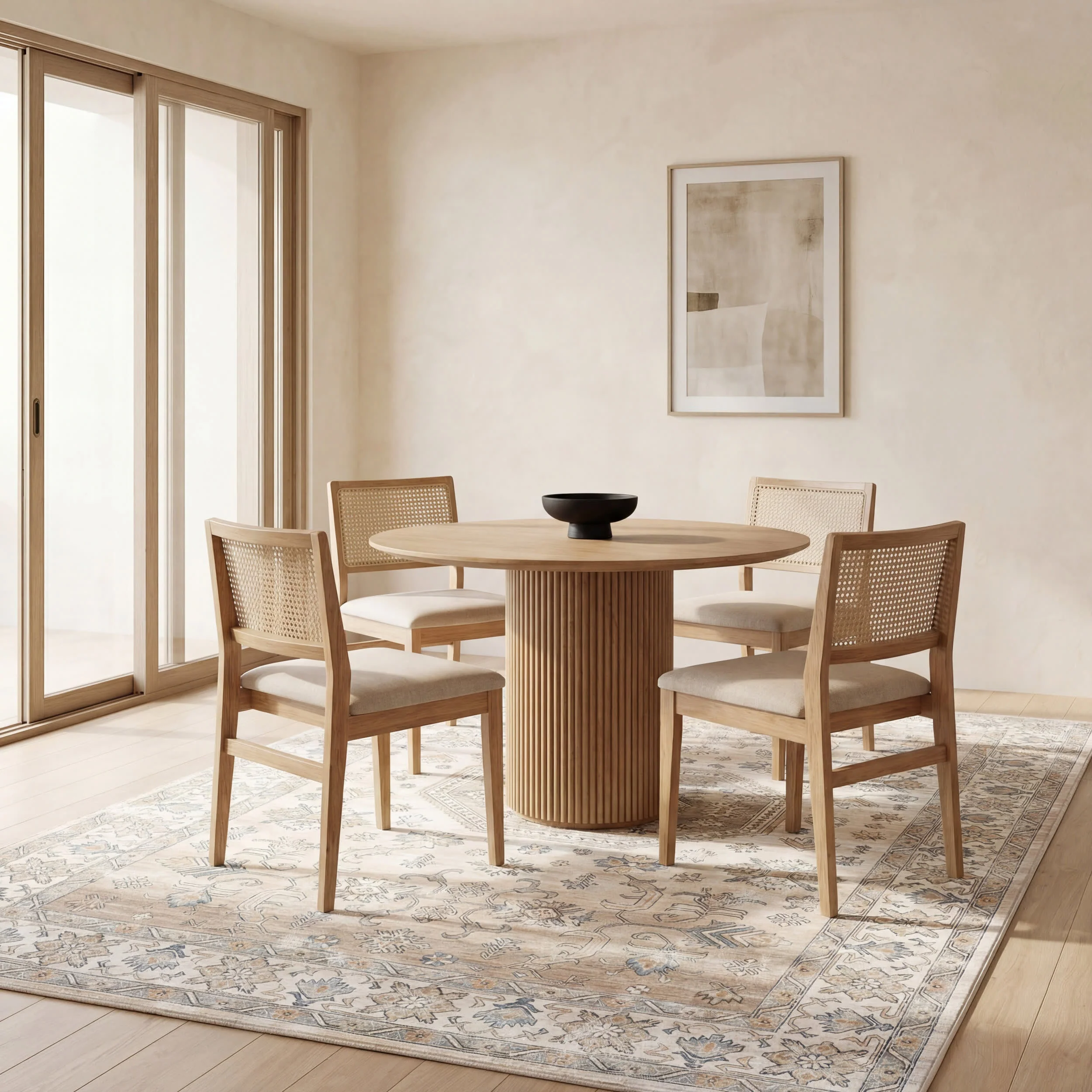 Timeless Charm Spill Proof Washable Rug | Beige - Image 6