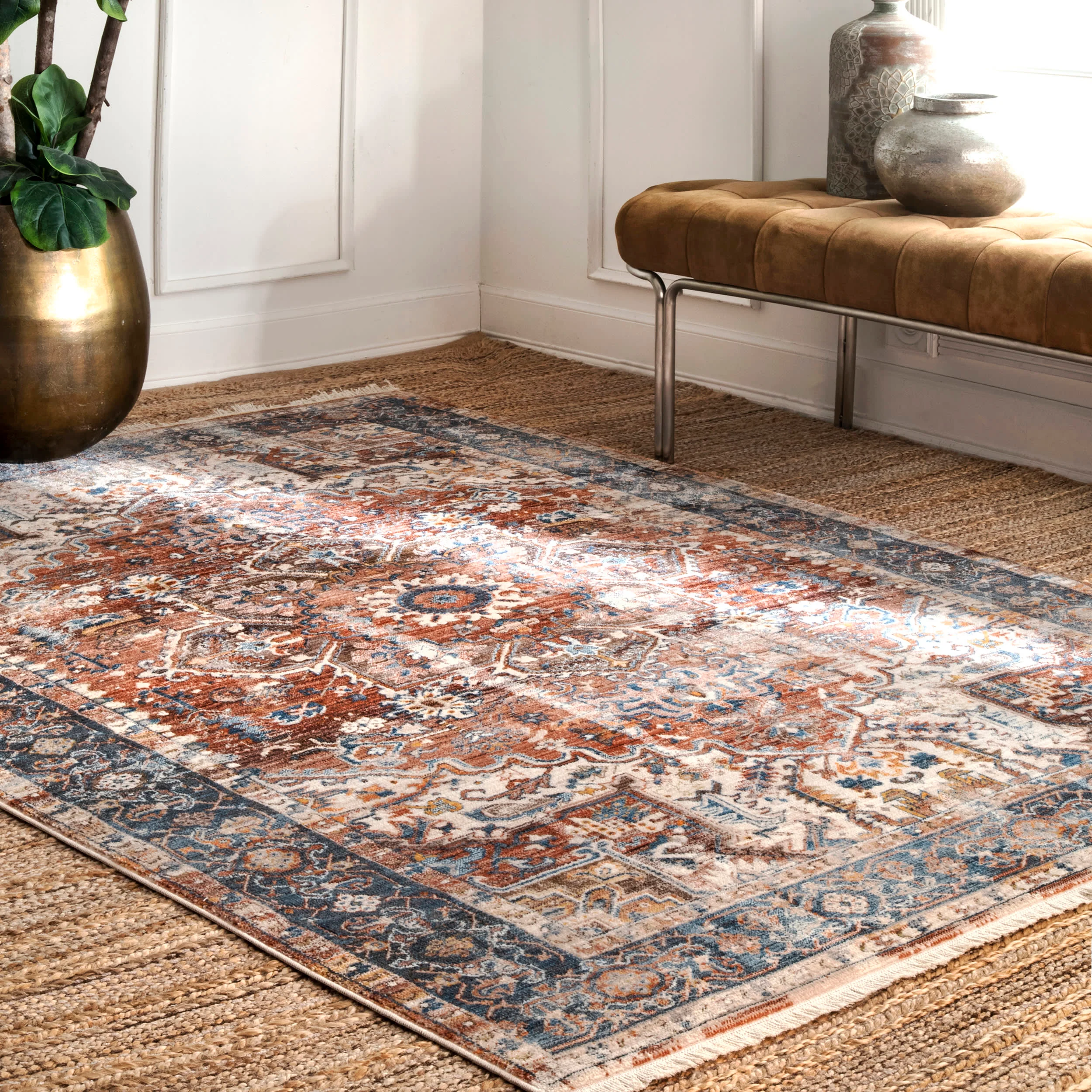 Timeworn Charm Rug | Rust - Image 2