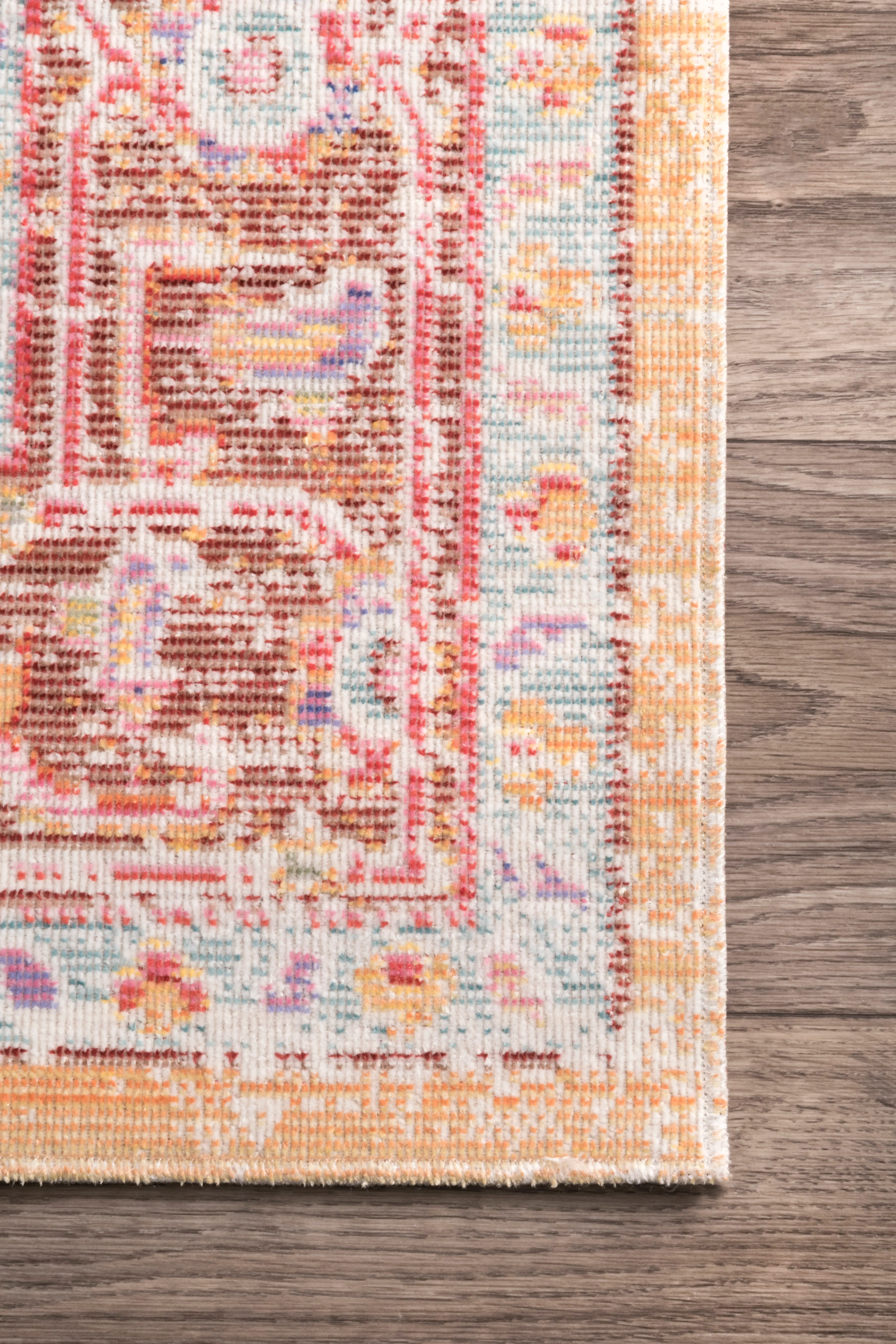 Tinted Cartouche Medallion Rug | Orange - Image 3