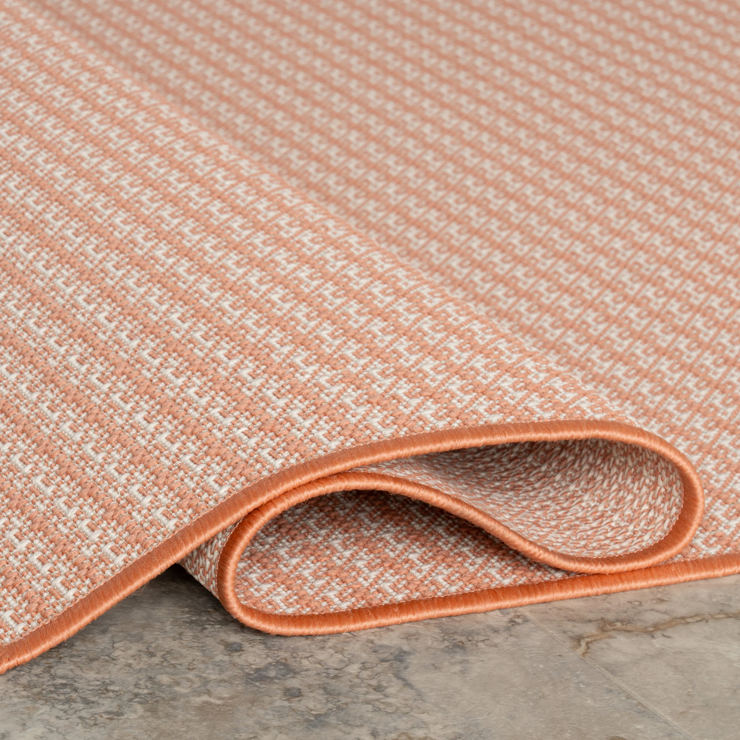 Tirzah Modern Indoor/Outdoor Rug | Coral - Image 4