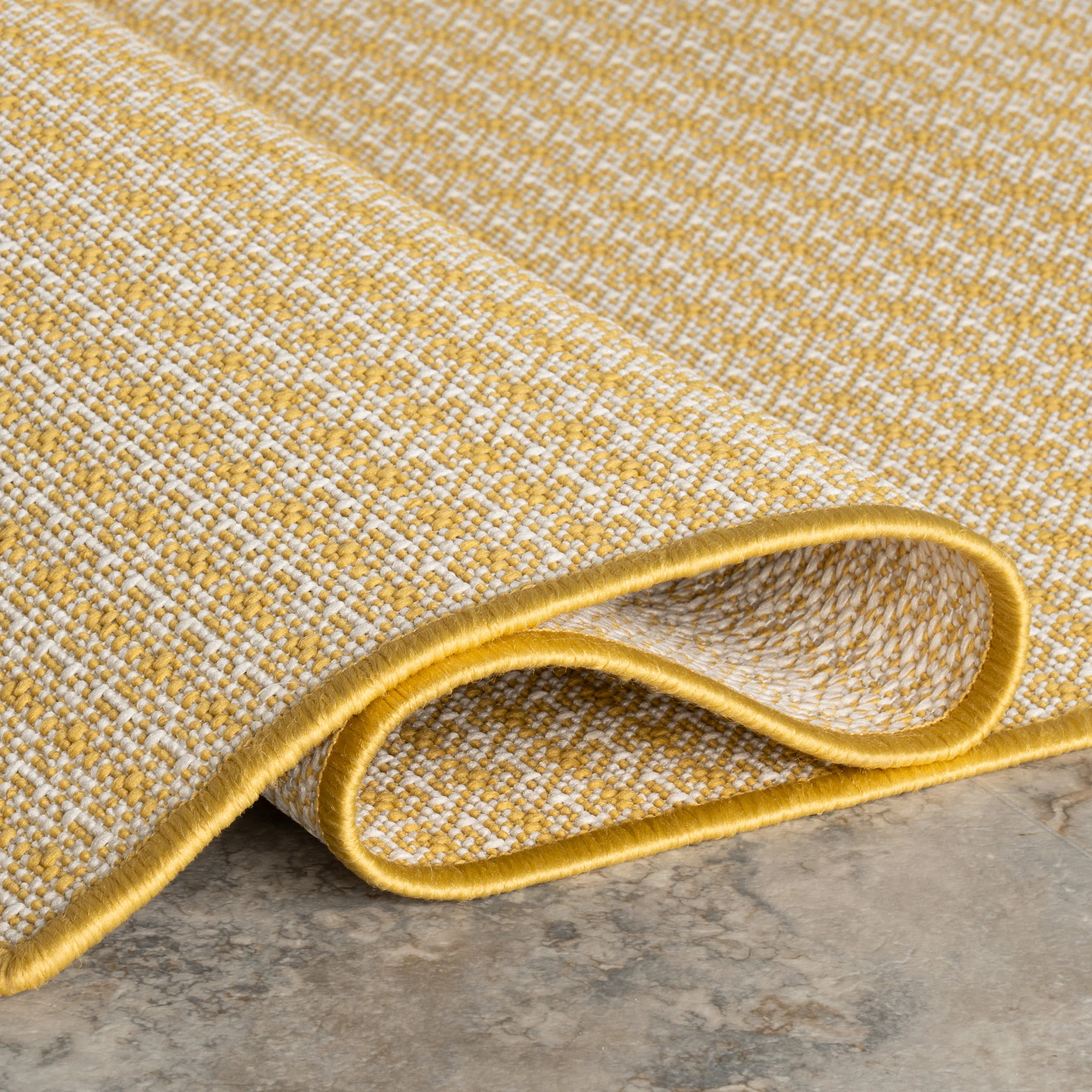 Tirzah Modern Indoor/Outdoor Rug | Yellow - Image 4