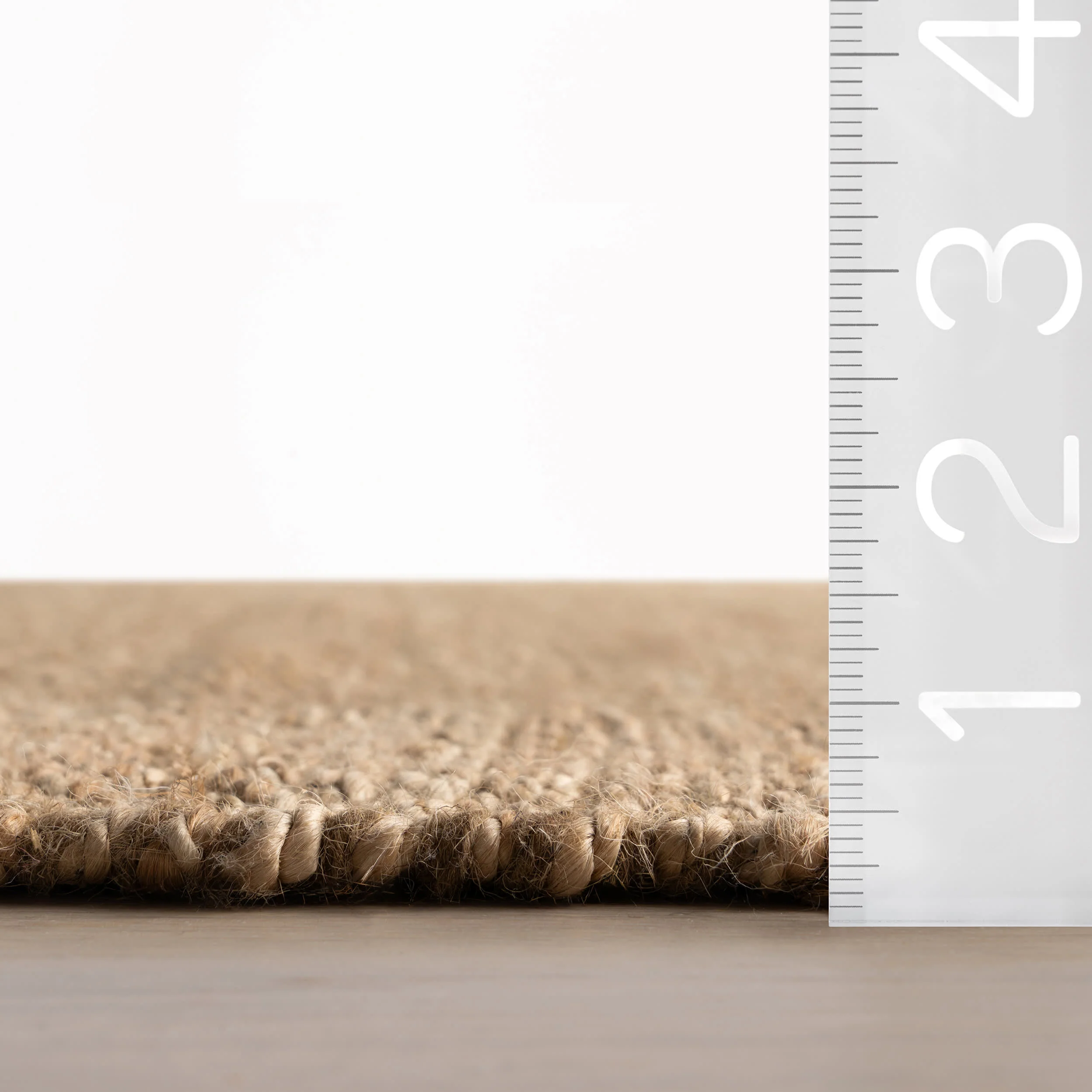 Tiziri Striped Moroccan Hand Woven Jute Rug | Brown - Image 6