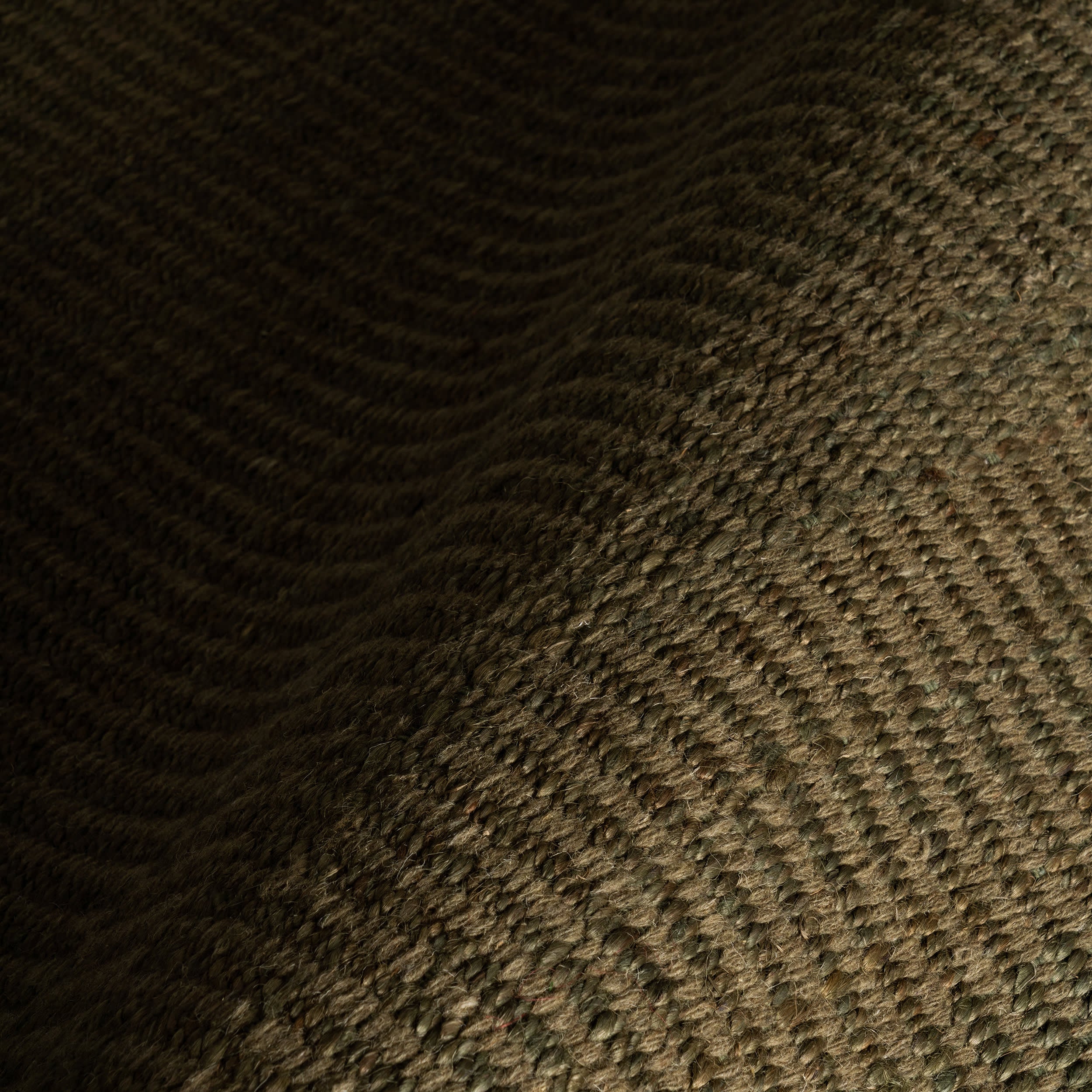 Tiziri Striped Moroccan Hand Woven Jute Rug | Green - Image 3