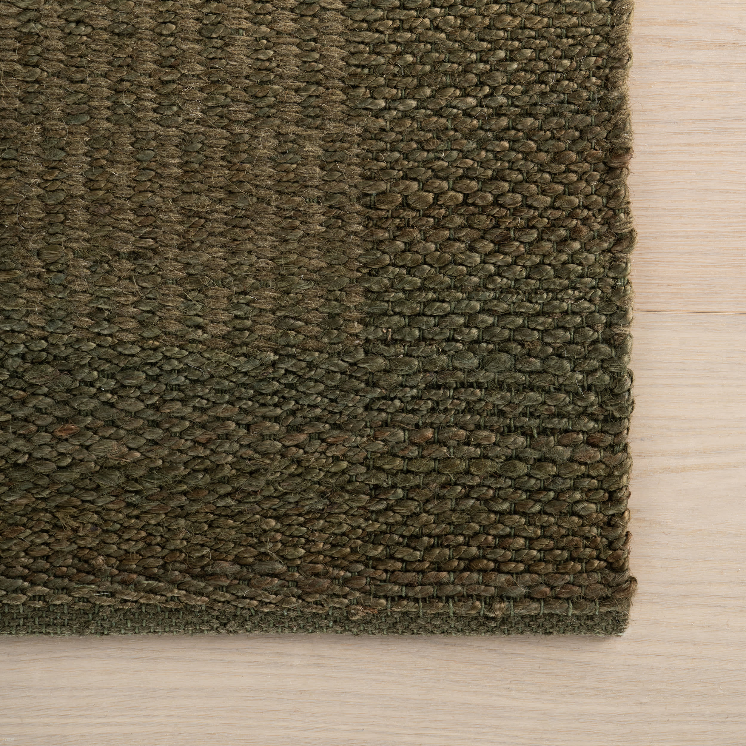 Tiziri Striped Moroccan Hand Woven Jute Rug | Green - Image 4