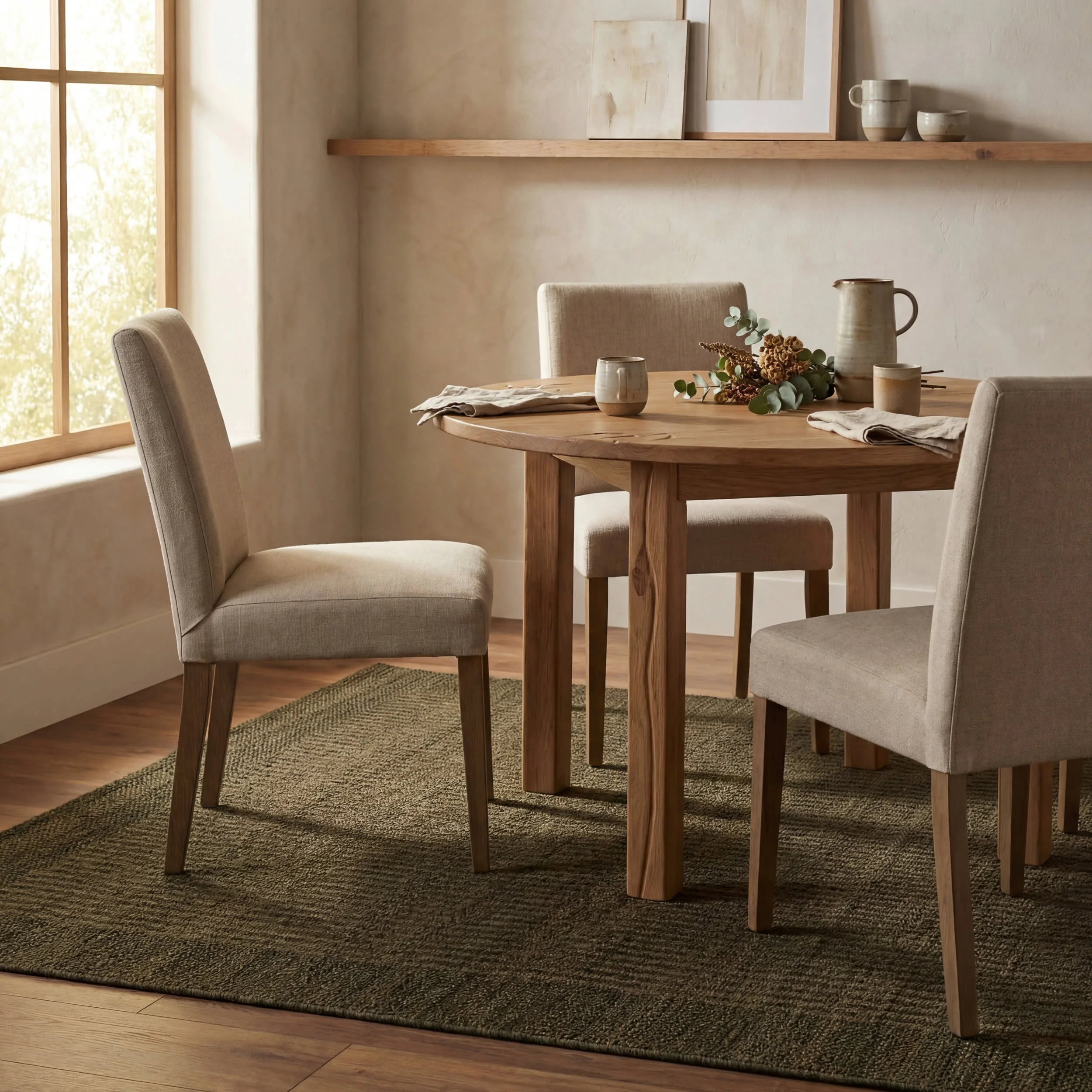 Tiziri Striped Moroccan Hand Woven Jute Rug | Green - Image 7
