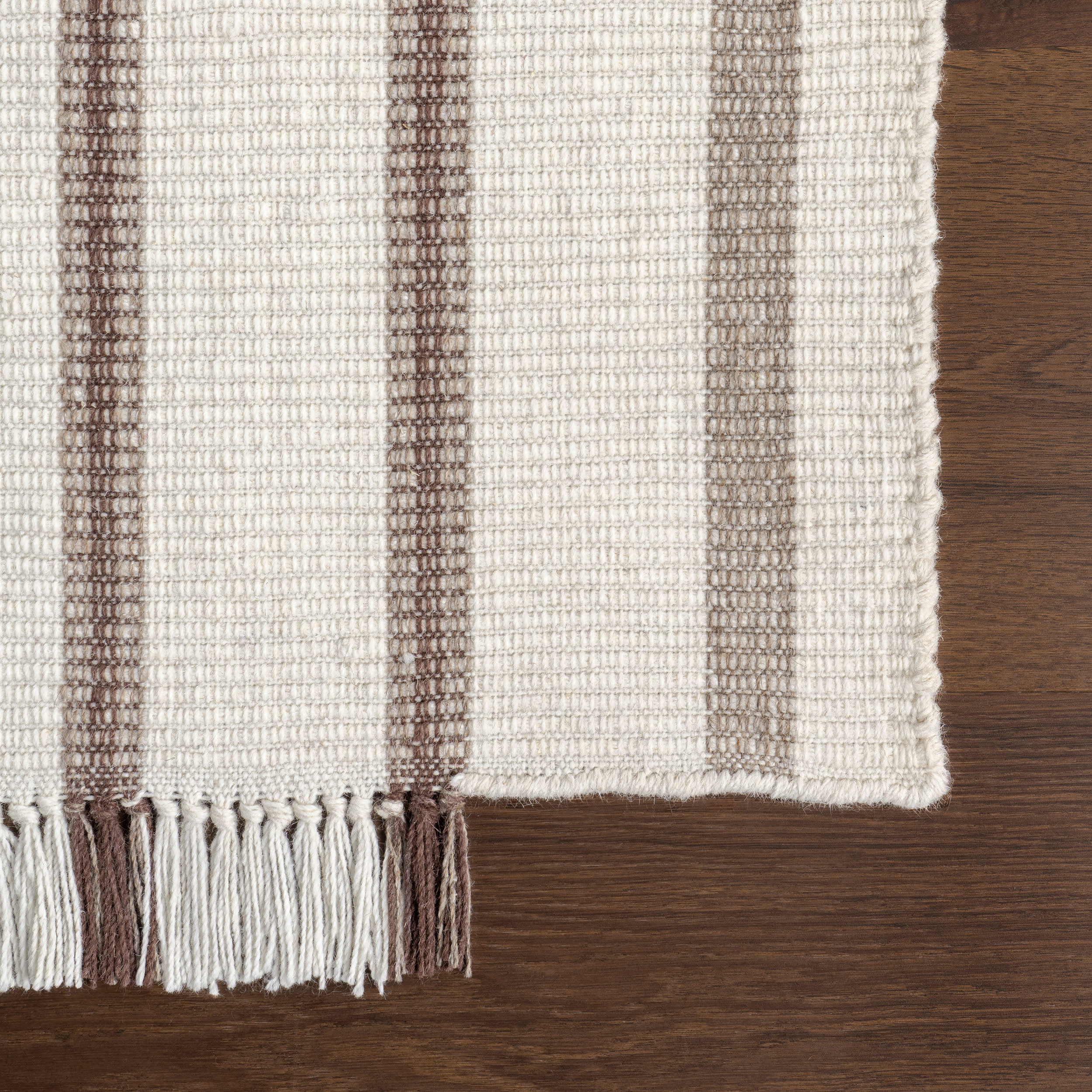 Toluca Striped Wool Rug | Ivory - Image 4