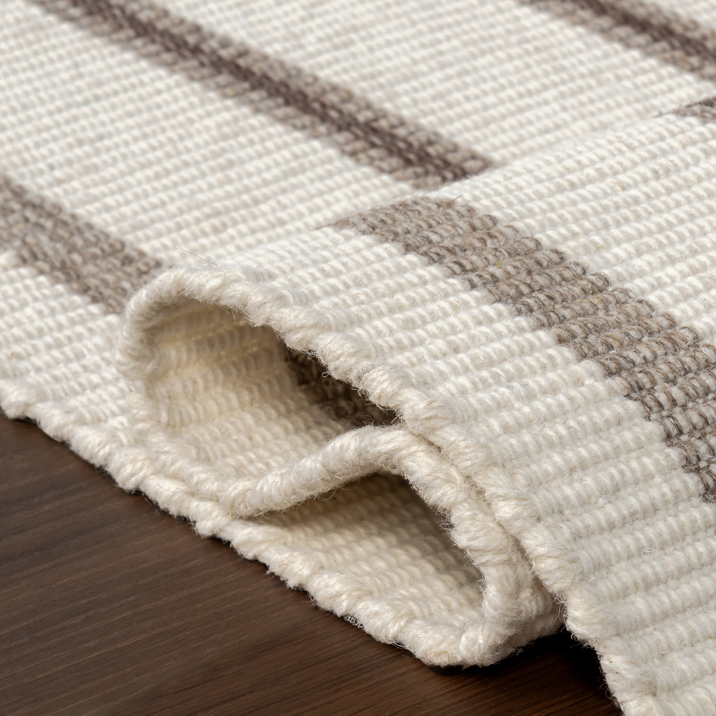 Toluca Striped Wool Rug | Ivory - Image 8