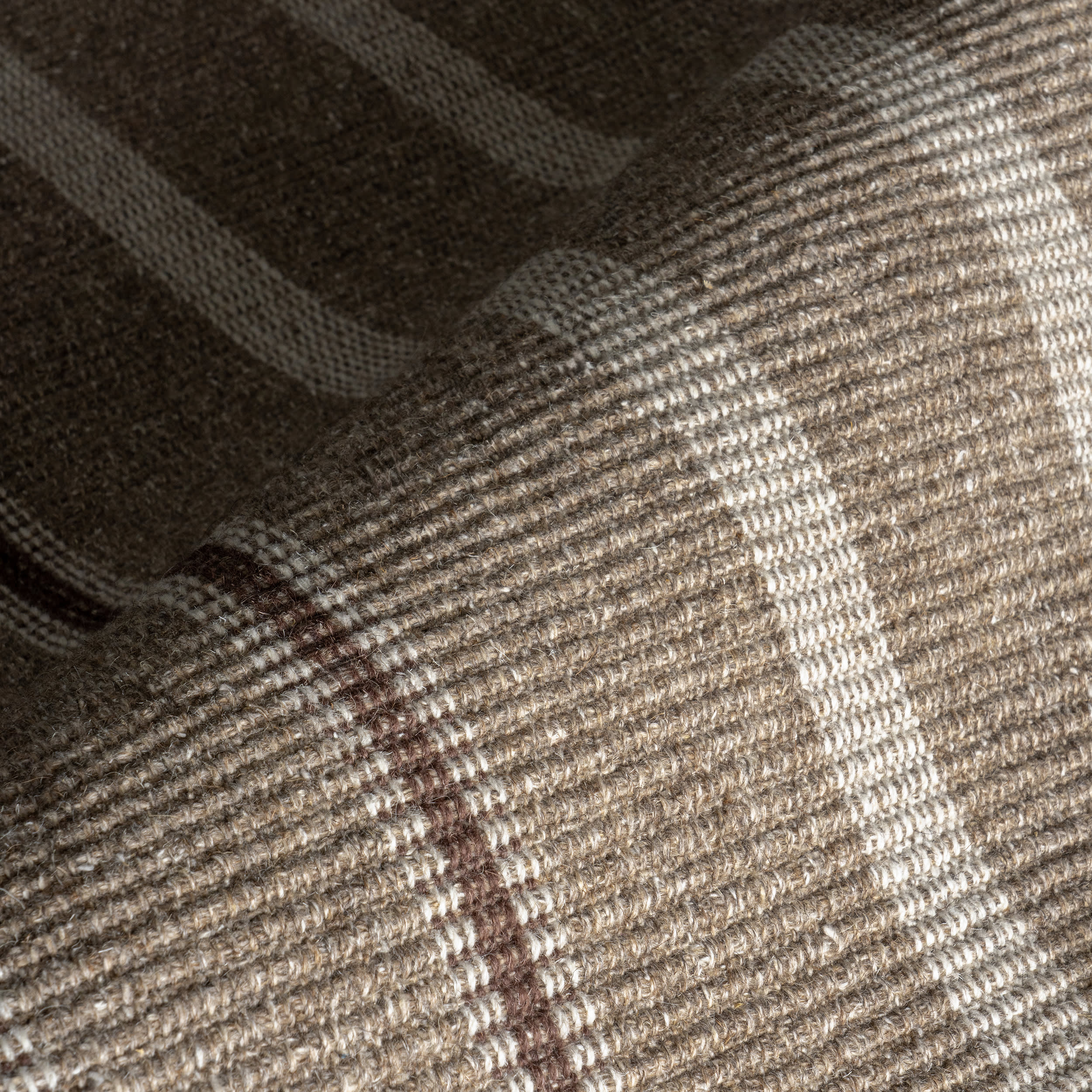 Toluca Striped Wool Rug | Taupe - Image 3