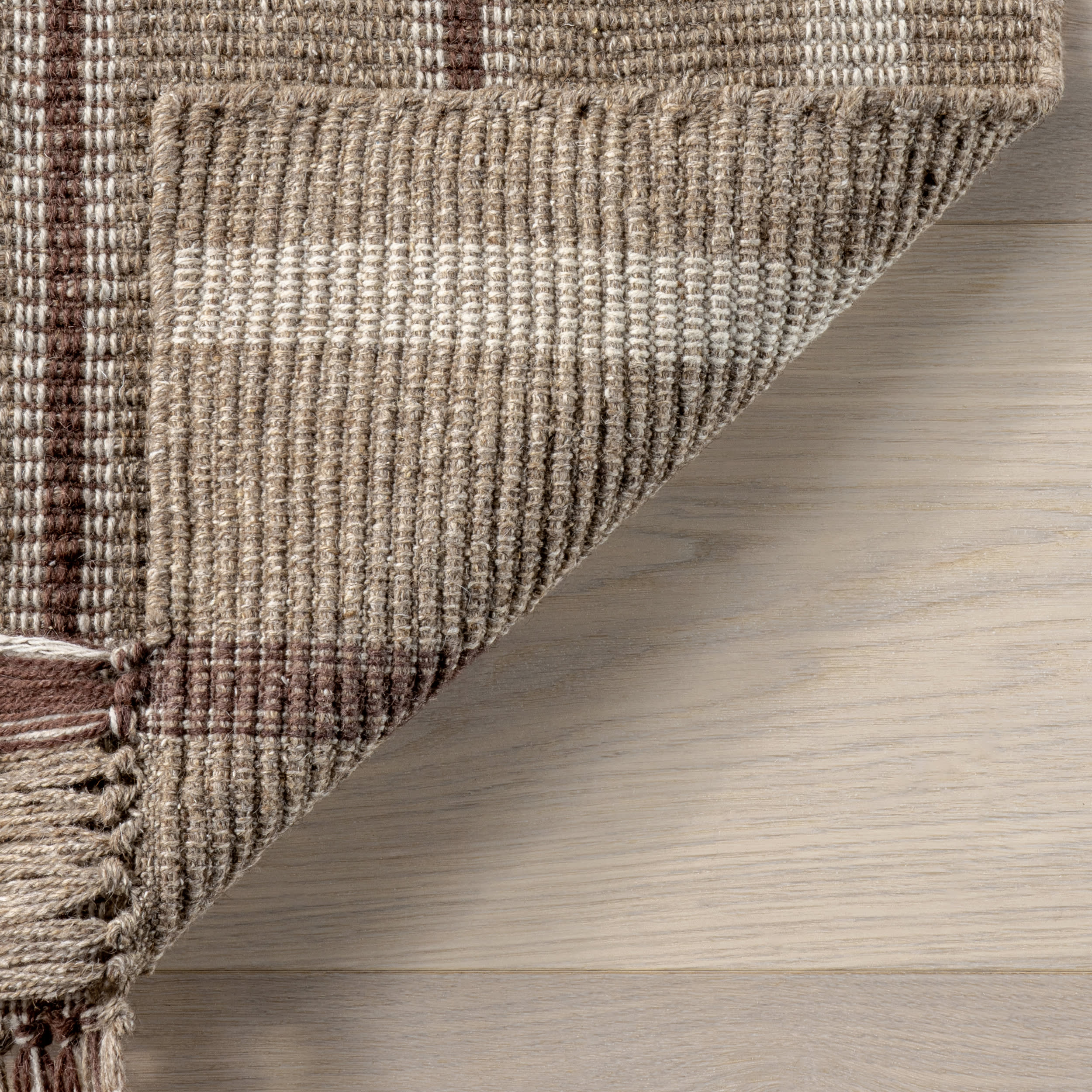 Toluca Striped Wool Rug | Taupe - Image 6