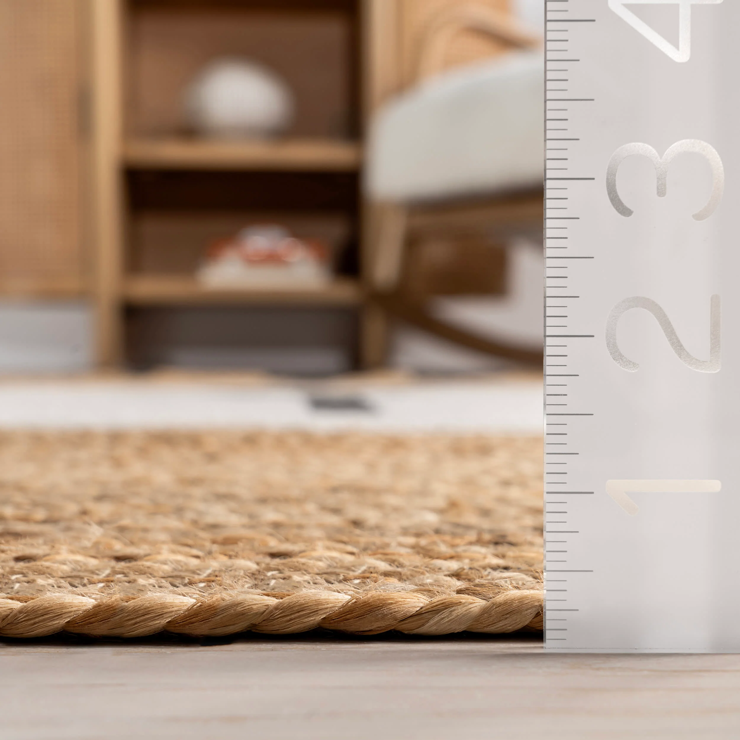 Tonia Tiger Handwoven Kids Rug | Natural - Image 5