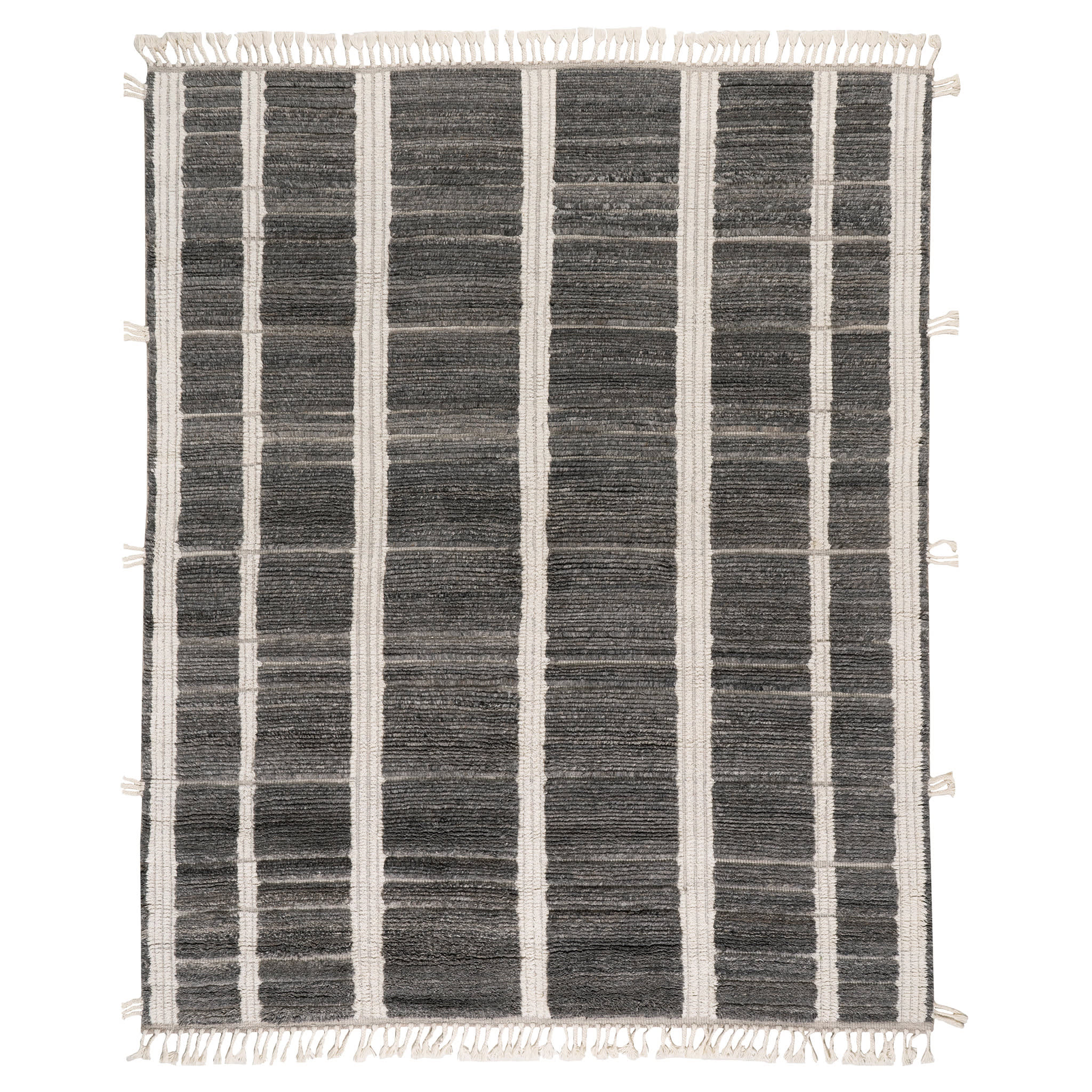 Tory Hand Knotted Wool Rug | Grey/Ivory - Image 2