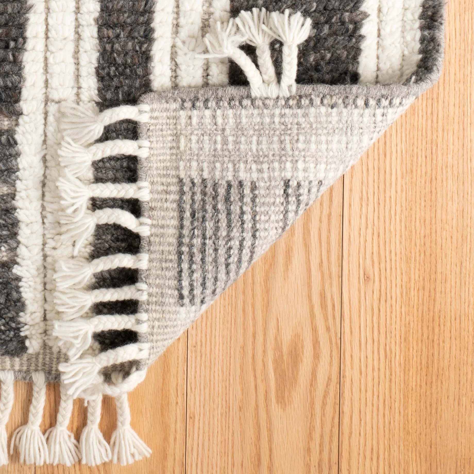 Tory Hand Knotted Wool Rug | Grey/Ivory - Image 7