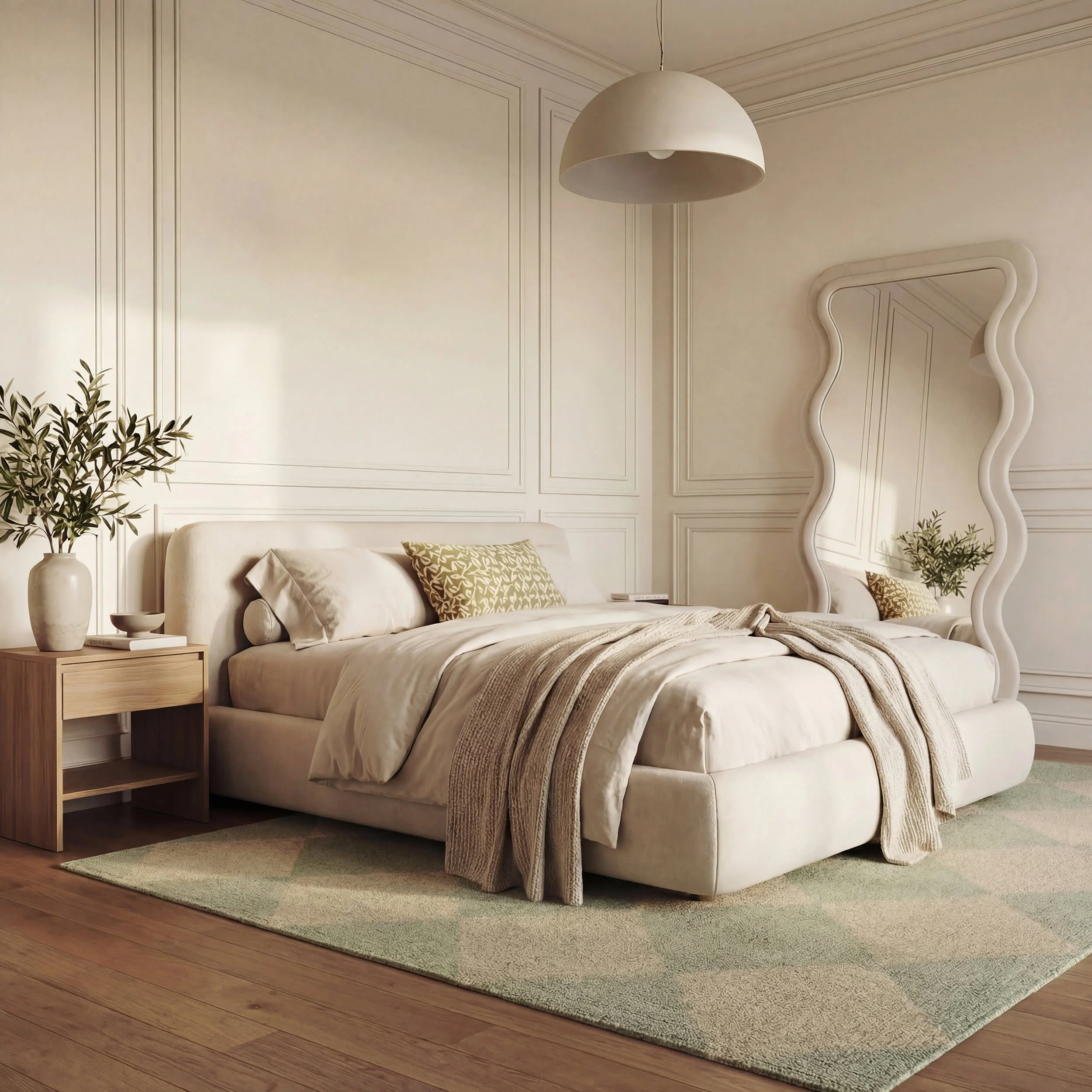 Tova Tufted Diamond Rug | Green - Image 9