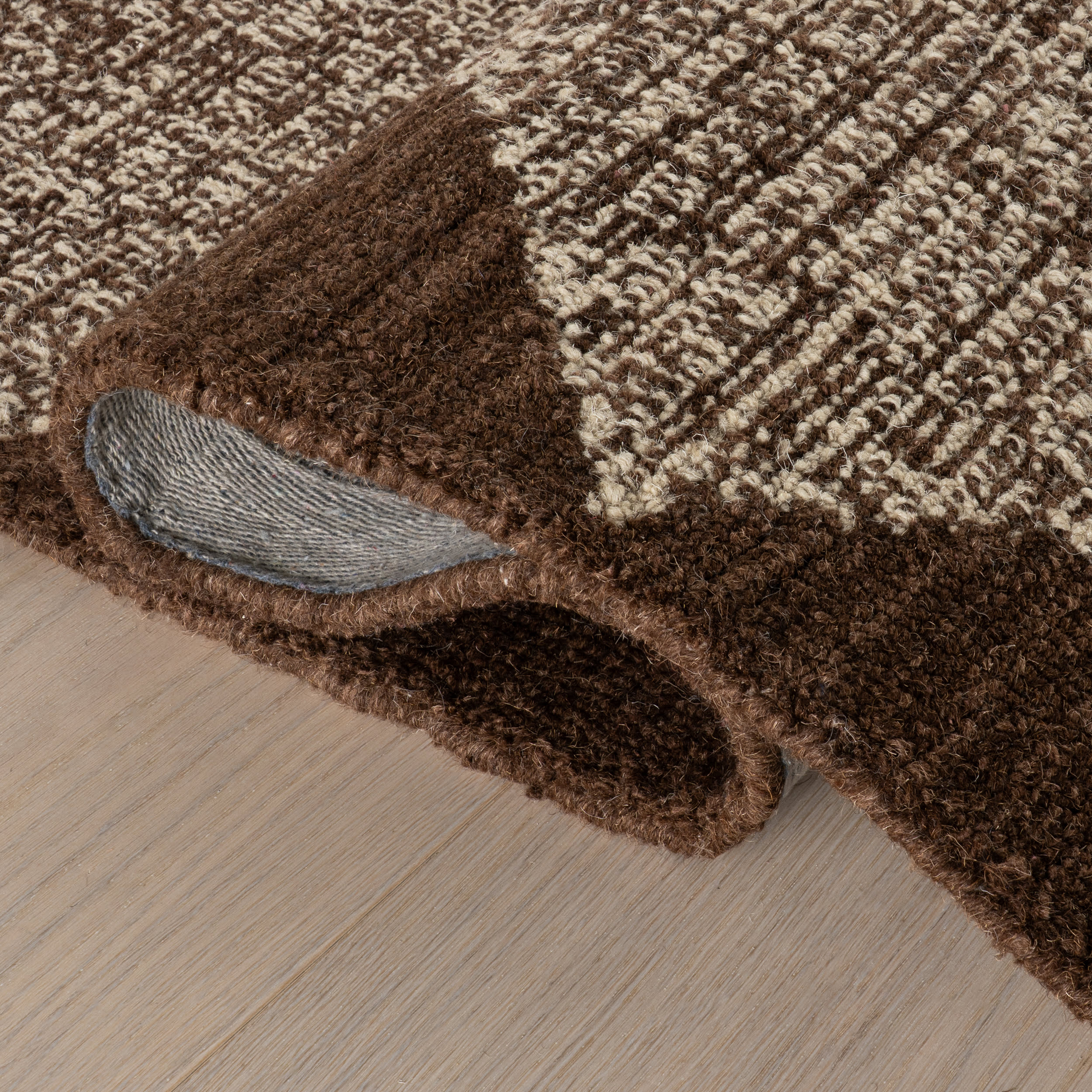 Tova Tufted Diamond Rug | Light Brown - Image 10