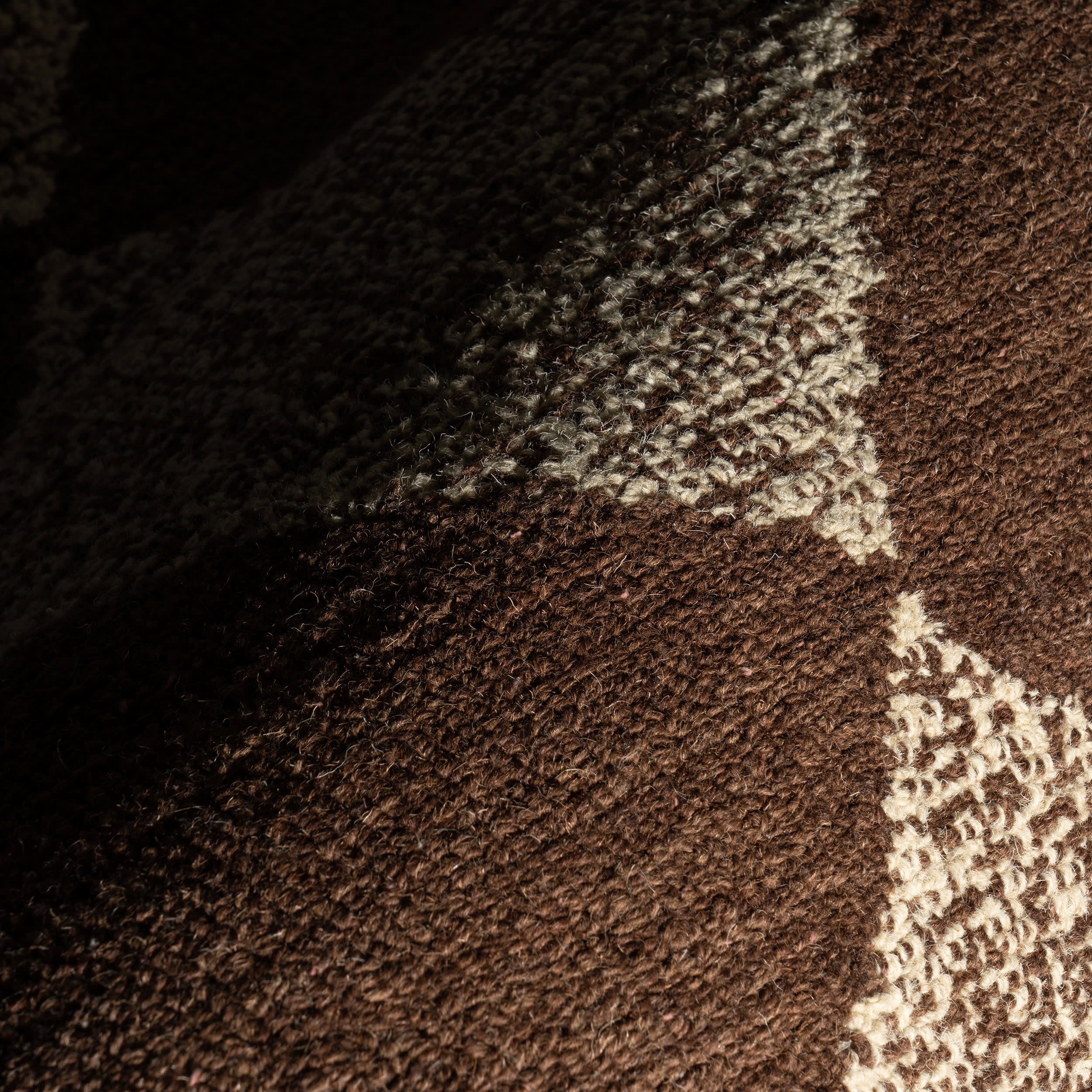 Tova Tufted Diamond Rug | Light Brown - Image 3