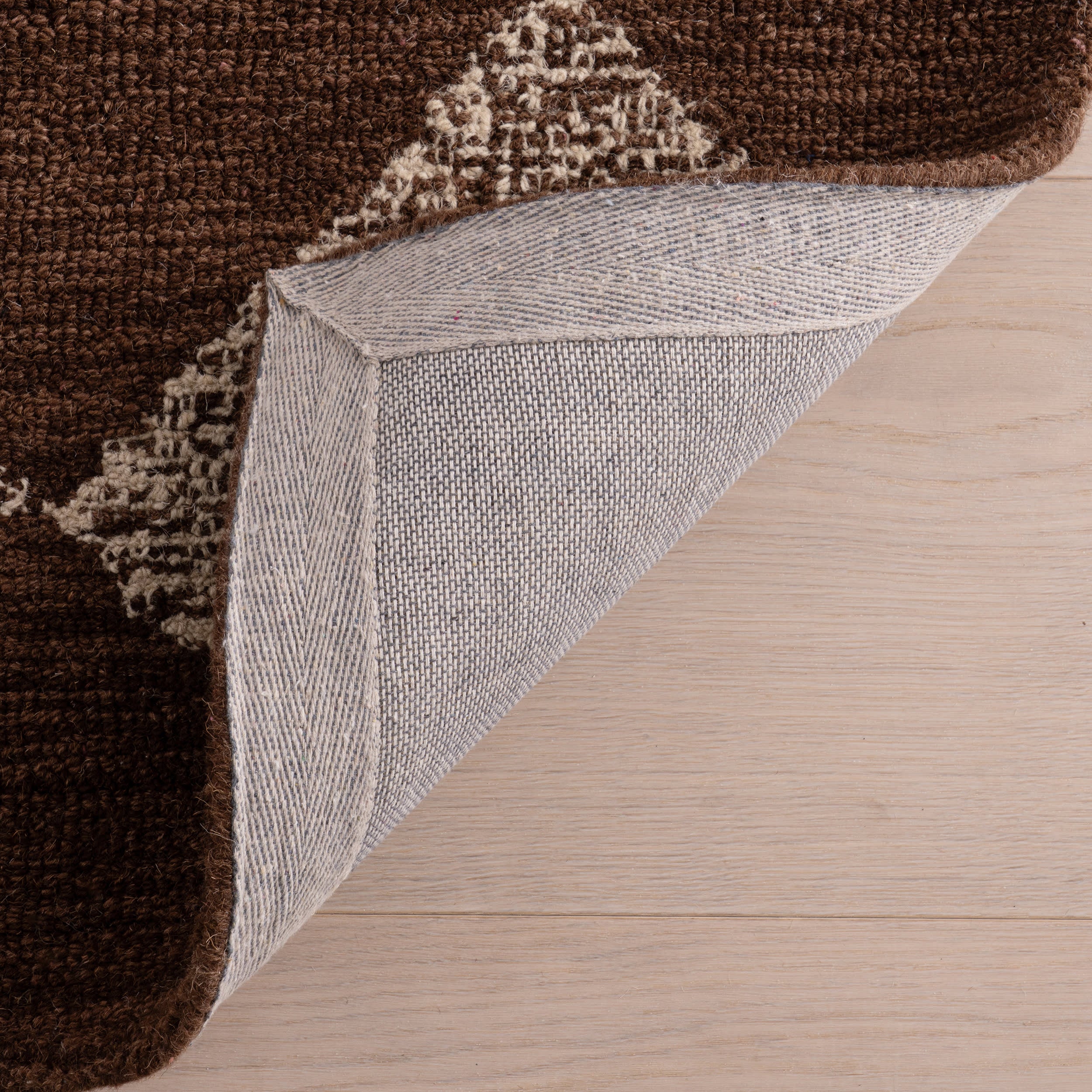 Tova Tufted Diamond Rug | Light Brown - Image 7