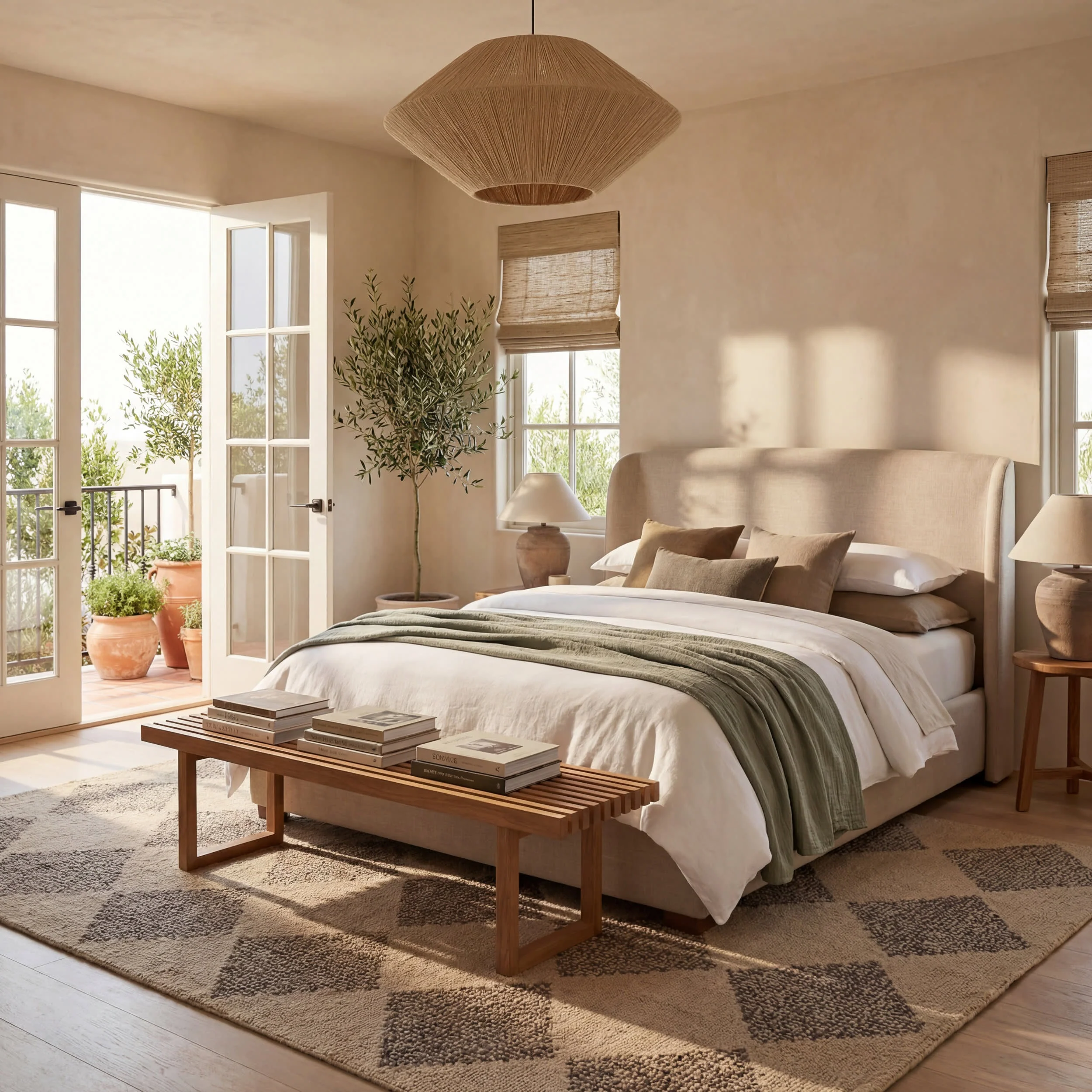 Tova Tufted Diamond Rug | Sand - Image 8