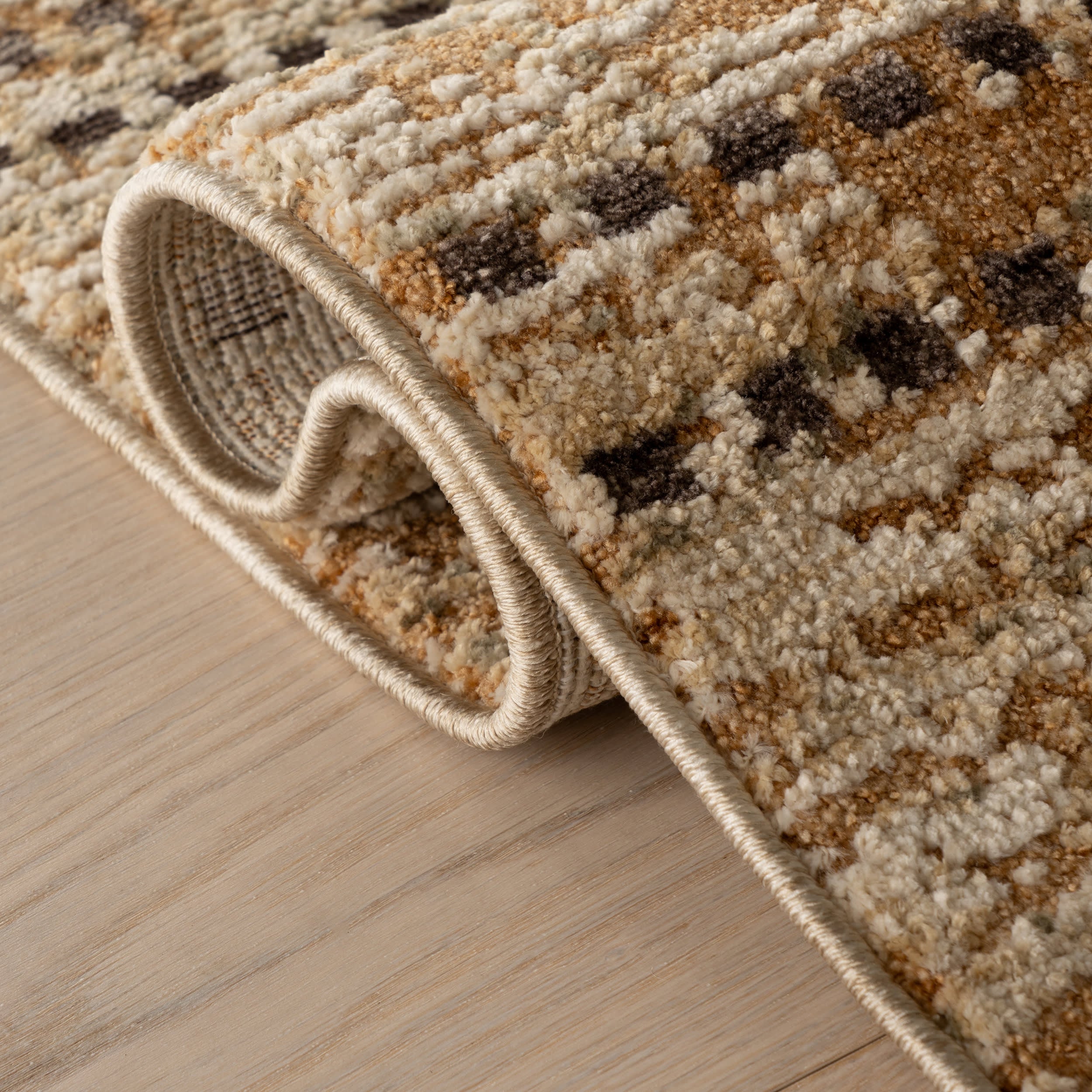 Tracewire Bohemian Striped Rug | Tan - Image 11