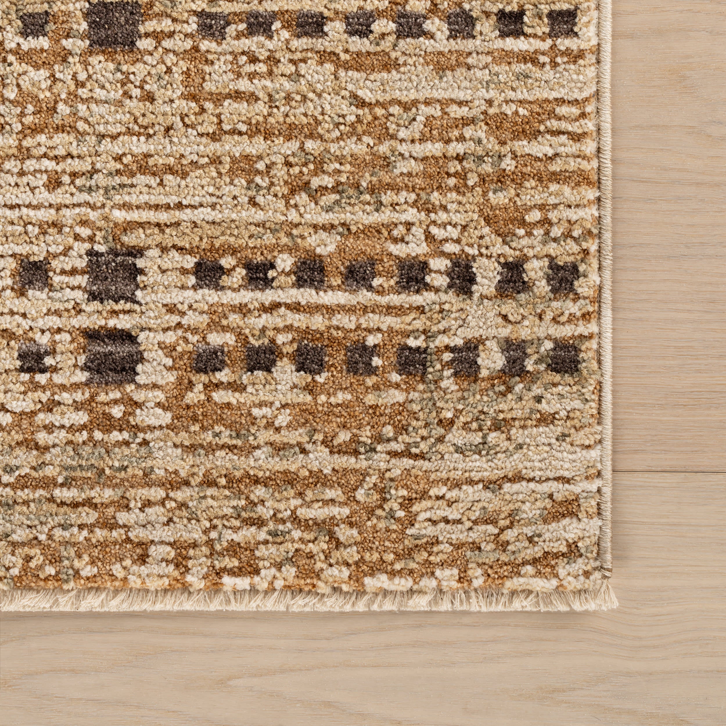 Tracewire Bohemian Striped Rug | Tan - Image 4