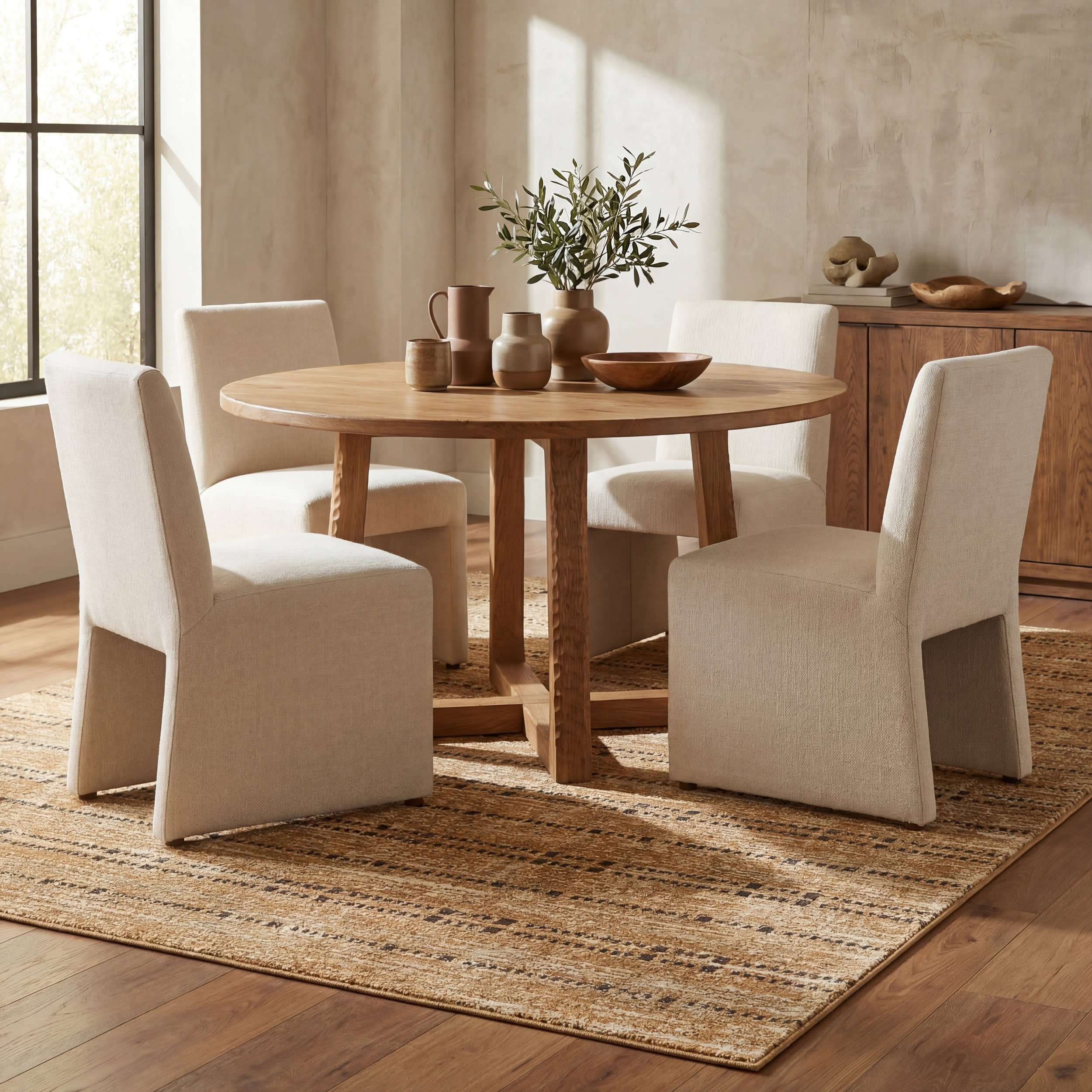 Tracewire Bohemian Striped Rug | Tan - Image 7