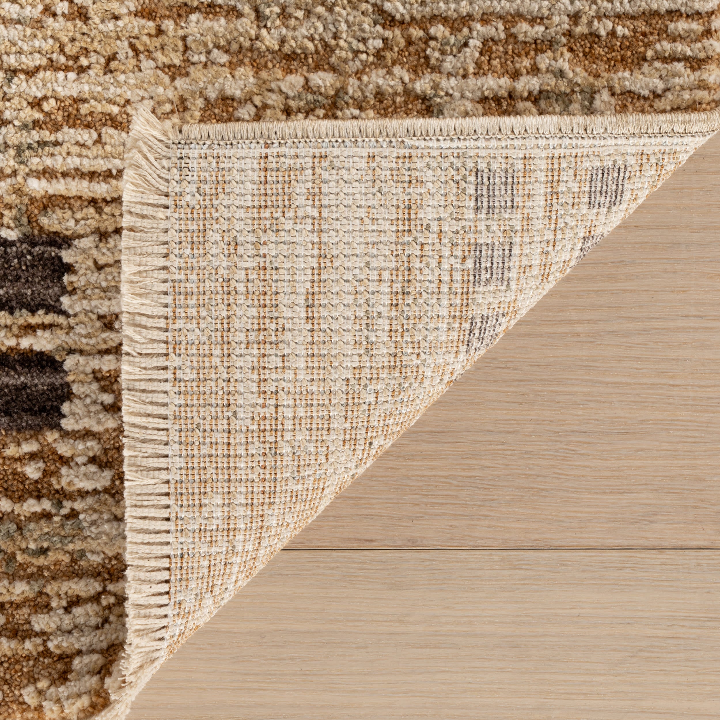 Tracewire Bohemian Striped Rug | Tan - Image 8