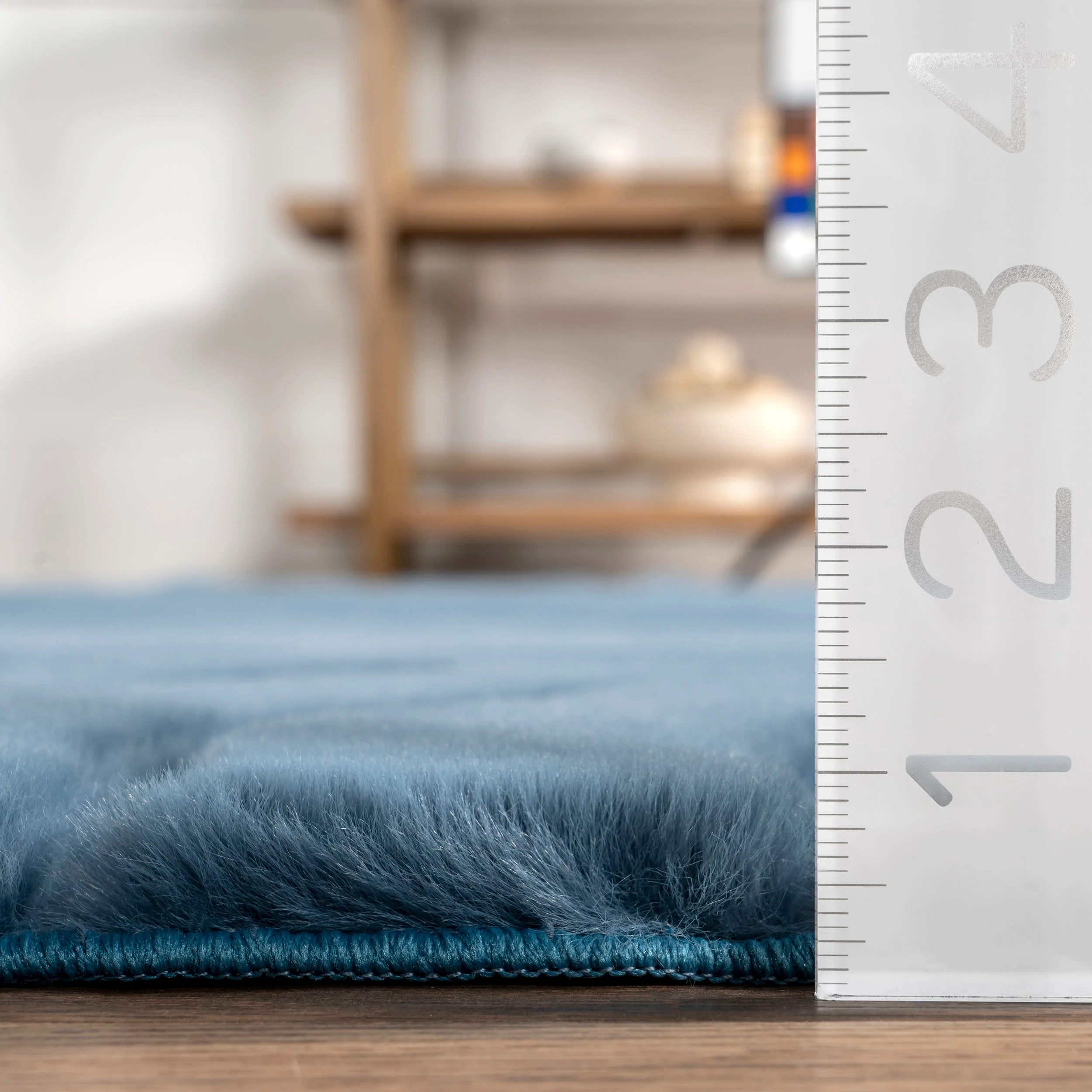 Tracie Arc Plush Cloud Washable Rug | Blue - Image 5