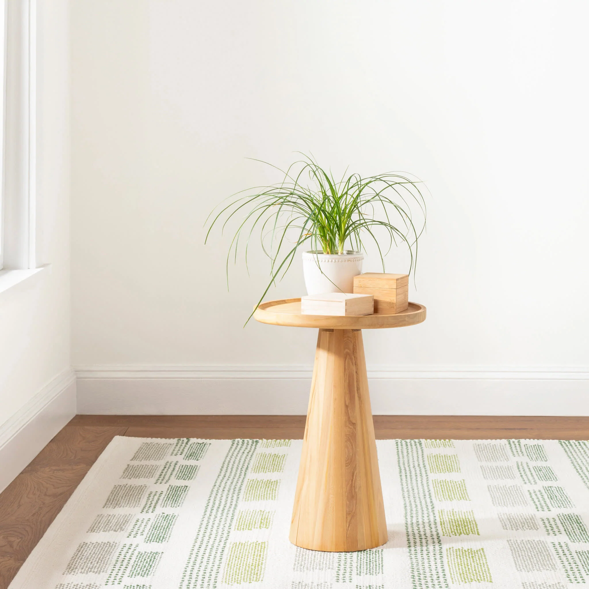 Tread Lightly Handwoven Cotton Rug | Green - Image 3