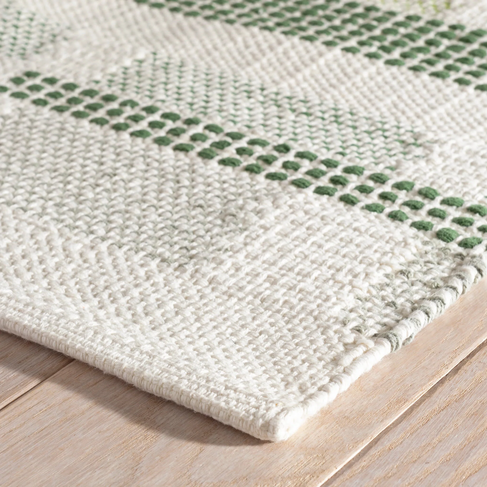 Tread Lightly Handwoven Cotton Rug | Green - Image 5