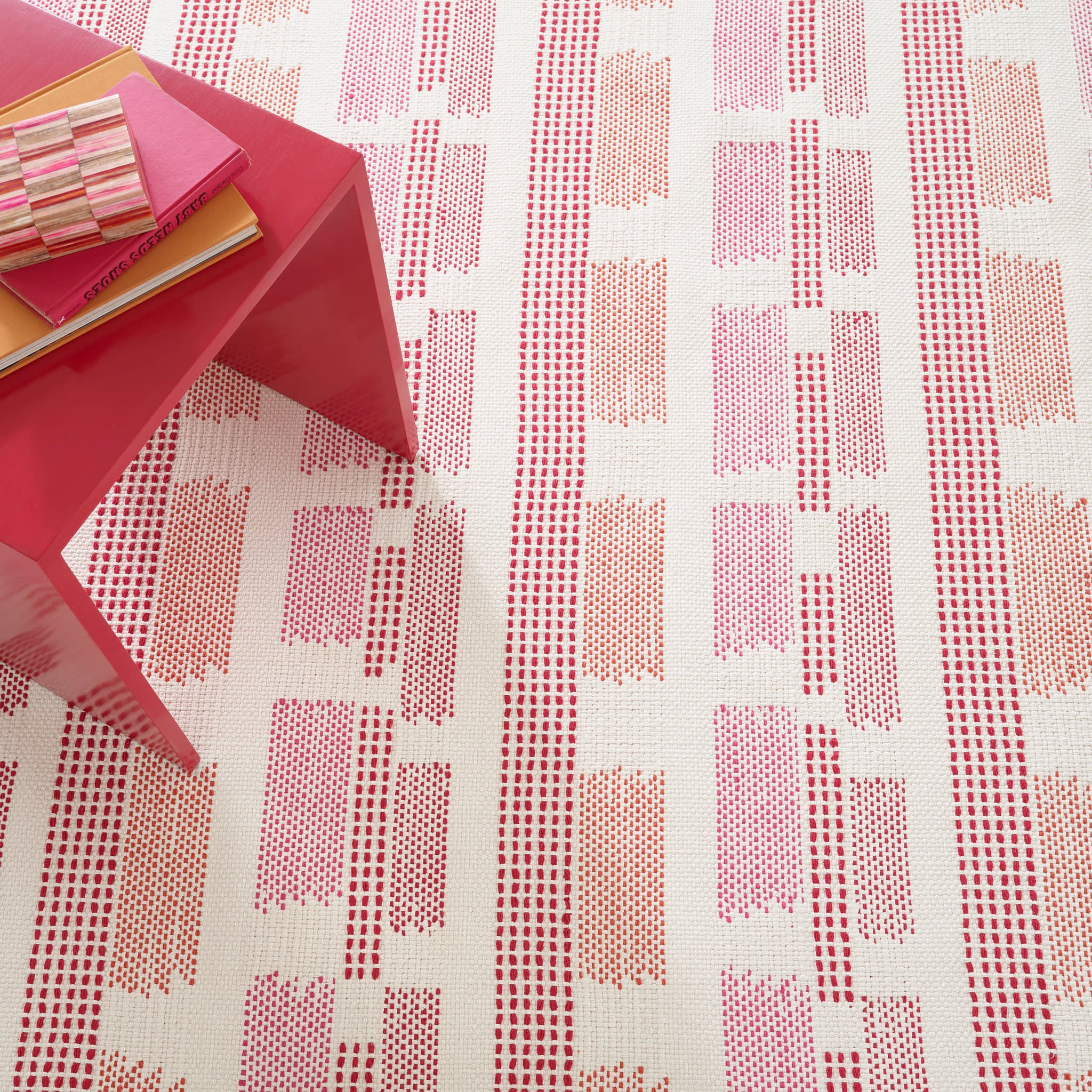 Tread Lightly Handwoven Cotton Rug | Pink - Image 4