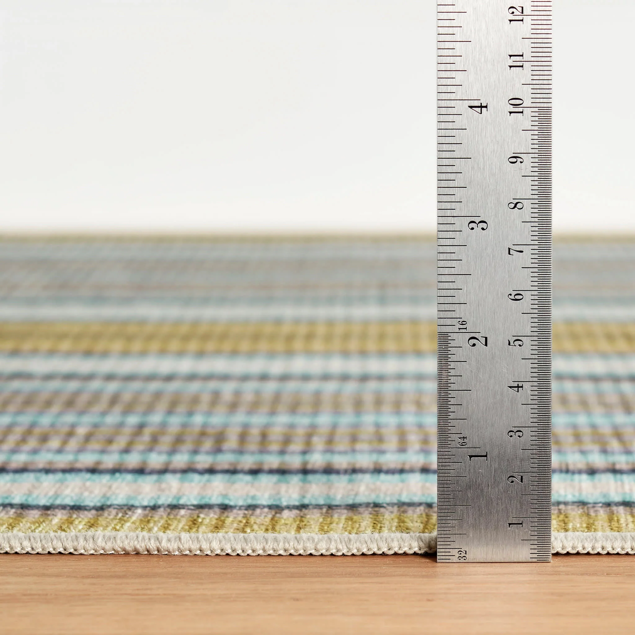 Treehouse Stripe Machine Washable Rug | Green - Image 4