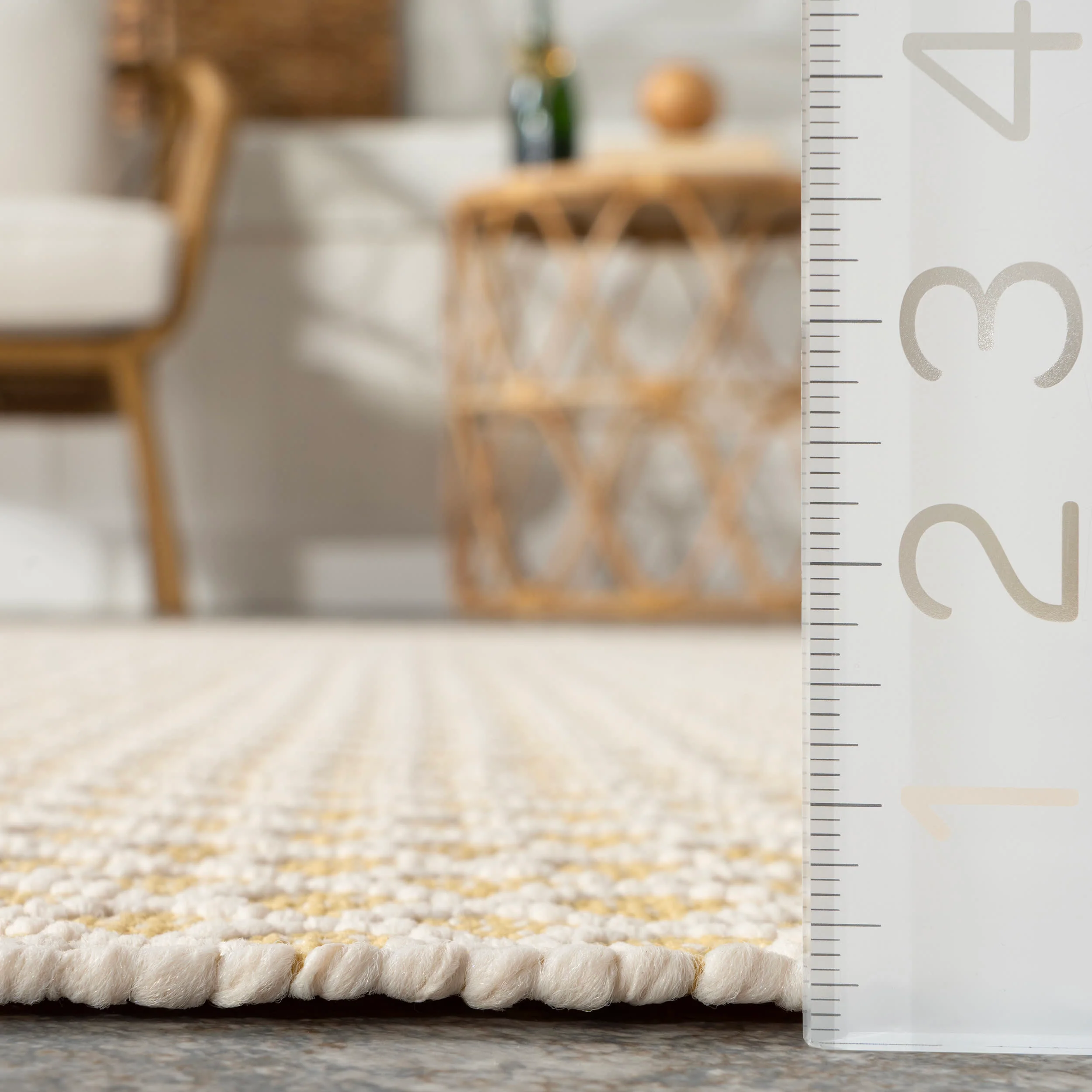 Trellis Handwoven Indoor/Outdoor Rug | Beige - Image 5