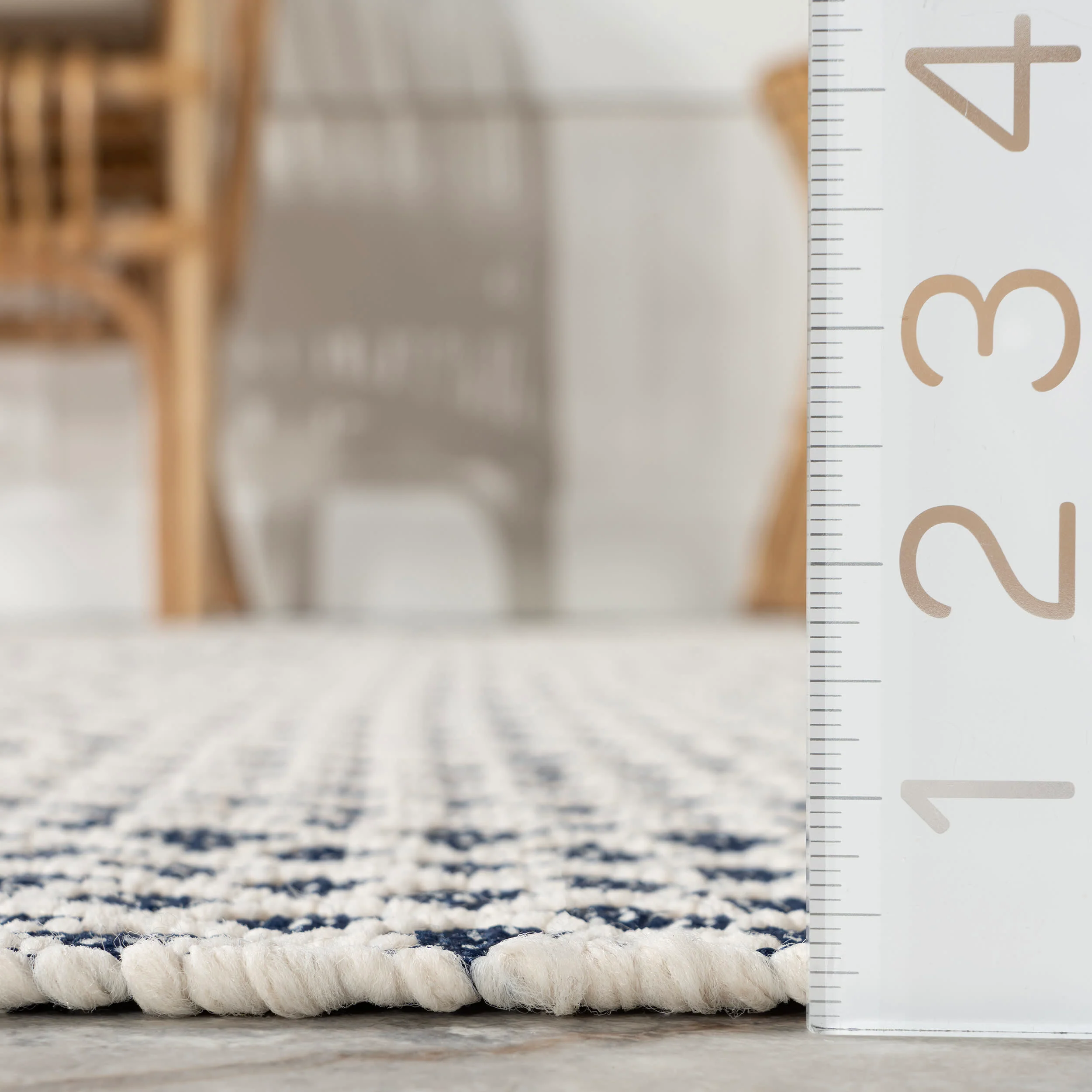 Trellis Handwoven Indoor/Outdoor Rug | Navy - Image 5