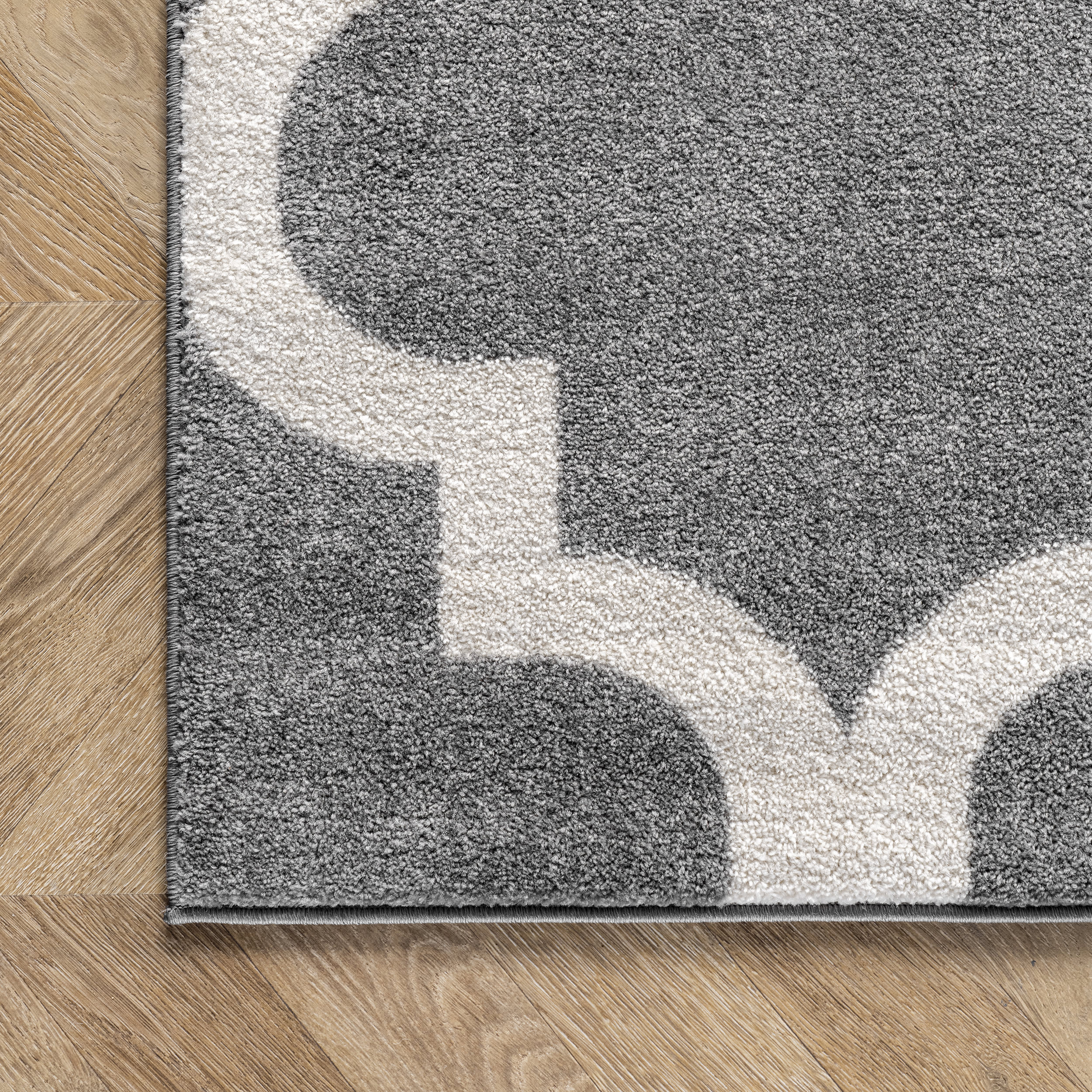 Trellis Rug | Grey - Image 3