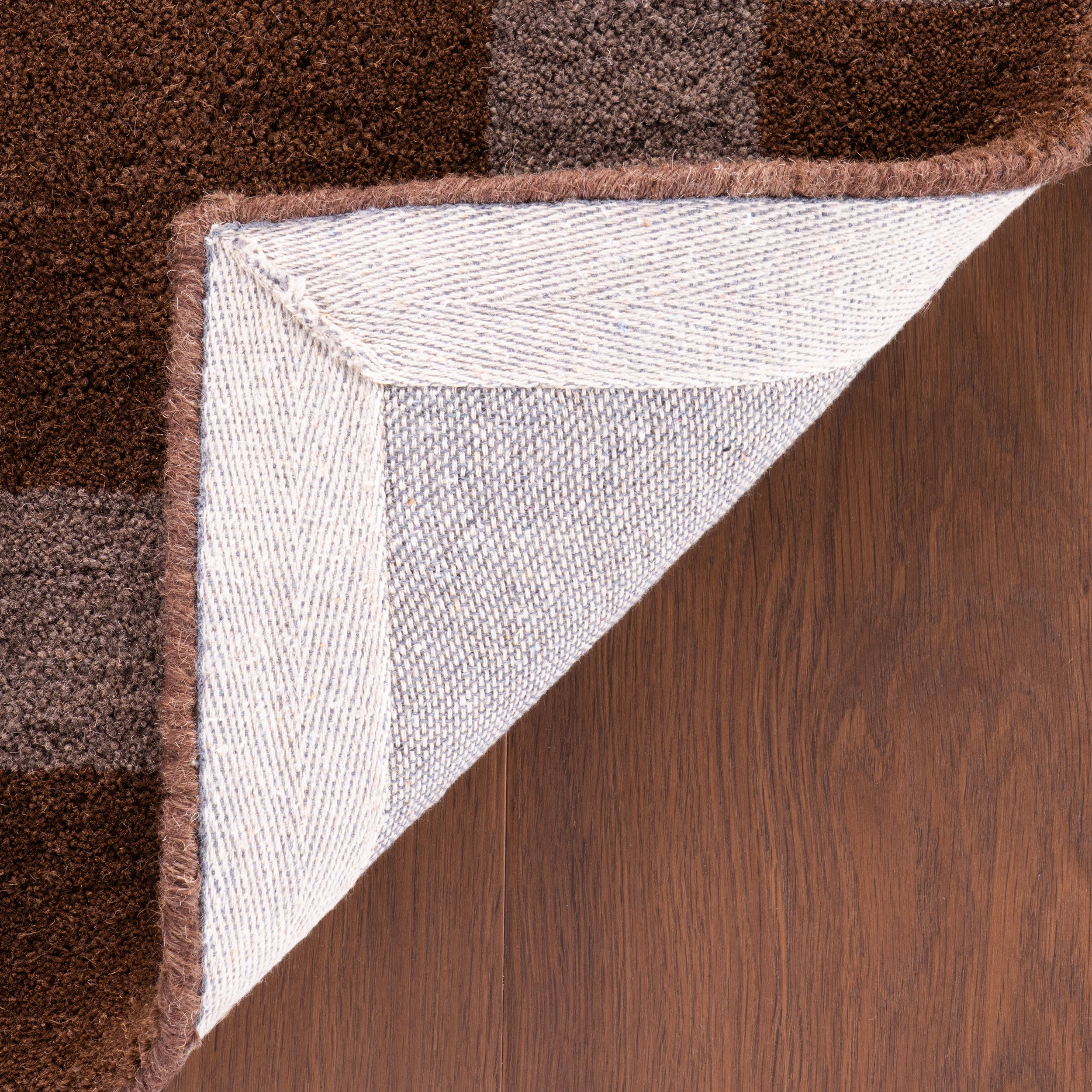 Treva Transitional Checkered Rug | Brown - Image 8