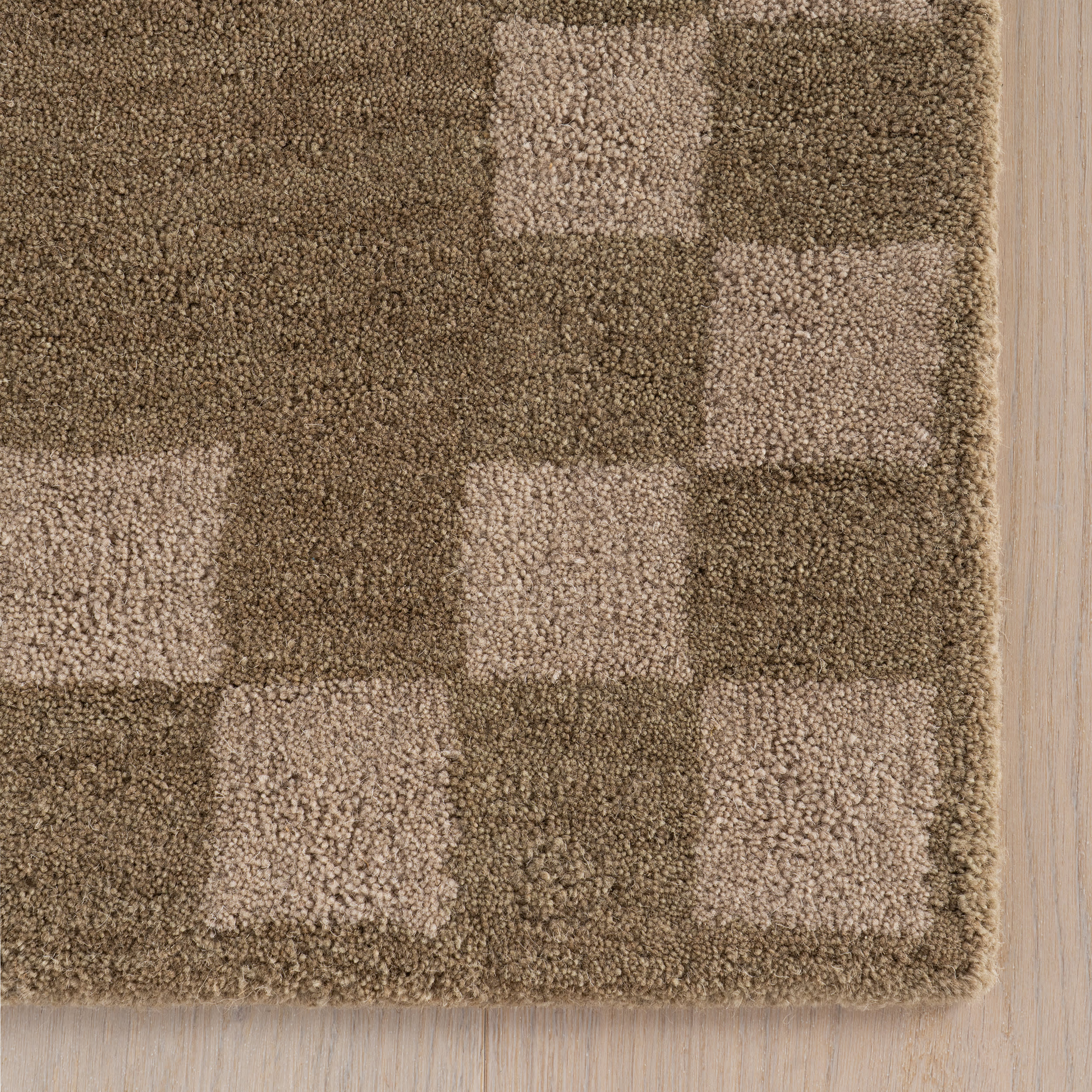 Treva Transitional Checkered Rug | Tan - Image 6