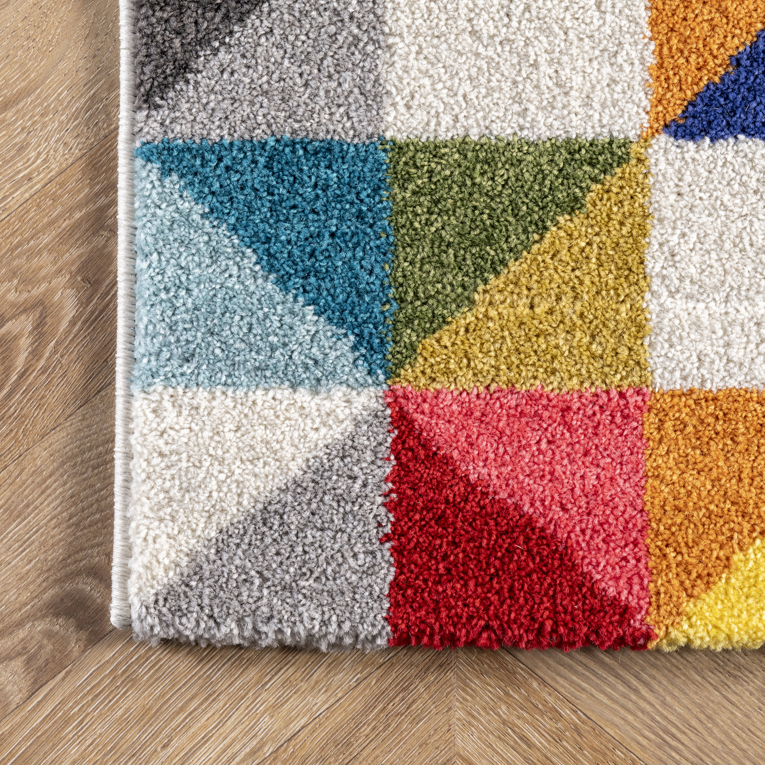 Triangle Mosaic Rug | Multicolor - Image 3
