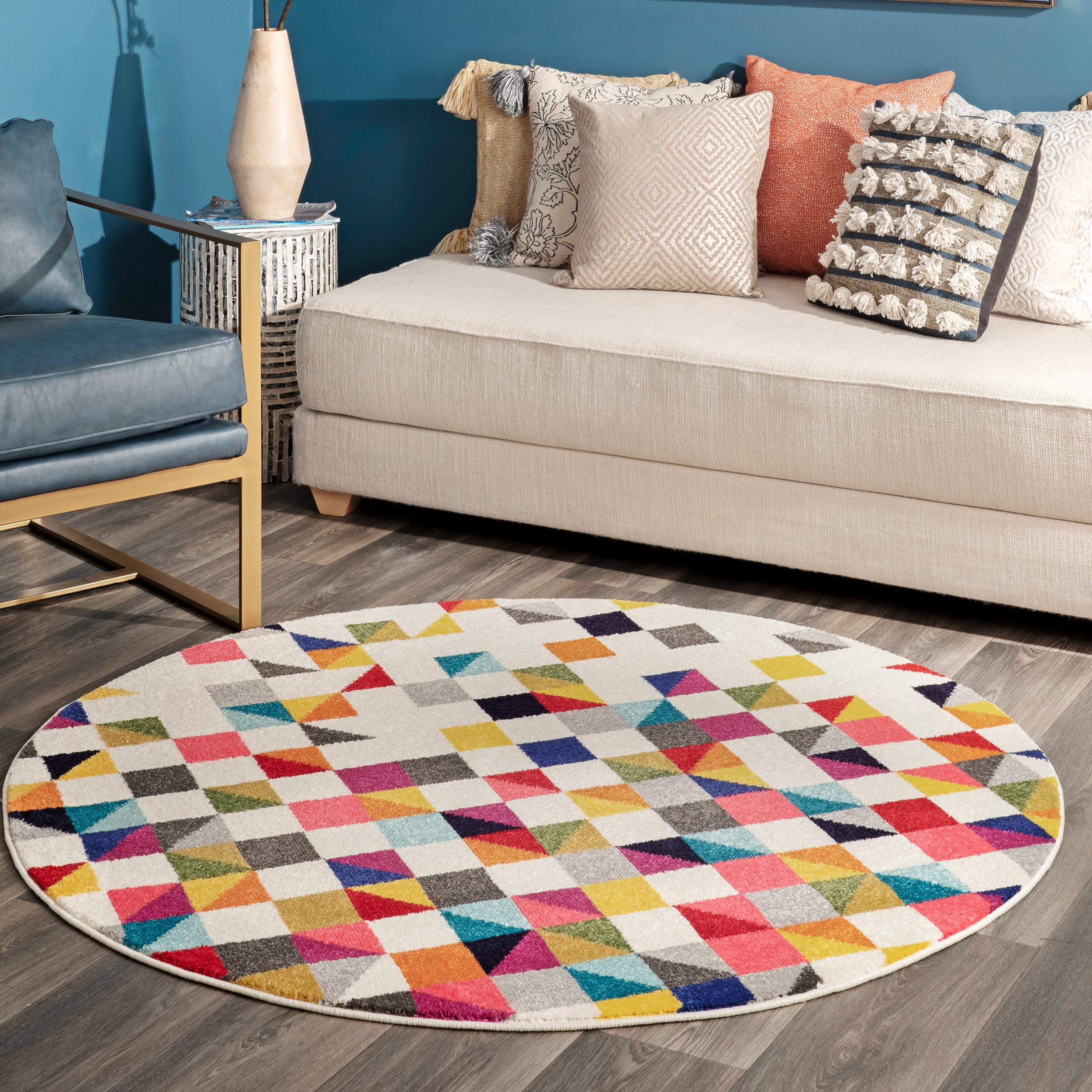 Triangle Mosaic Rug | Multicolor - Image 2