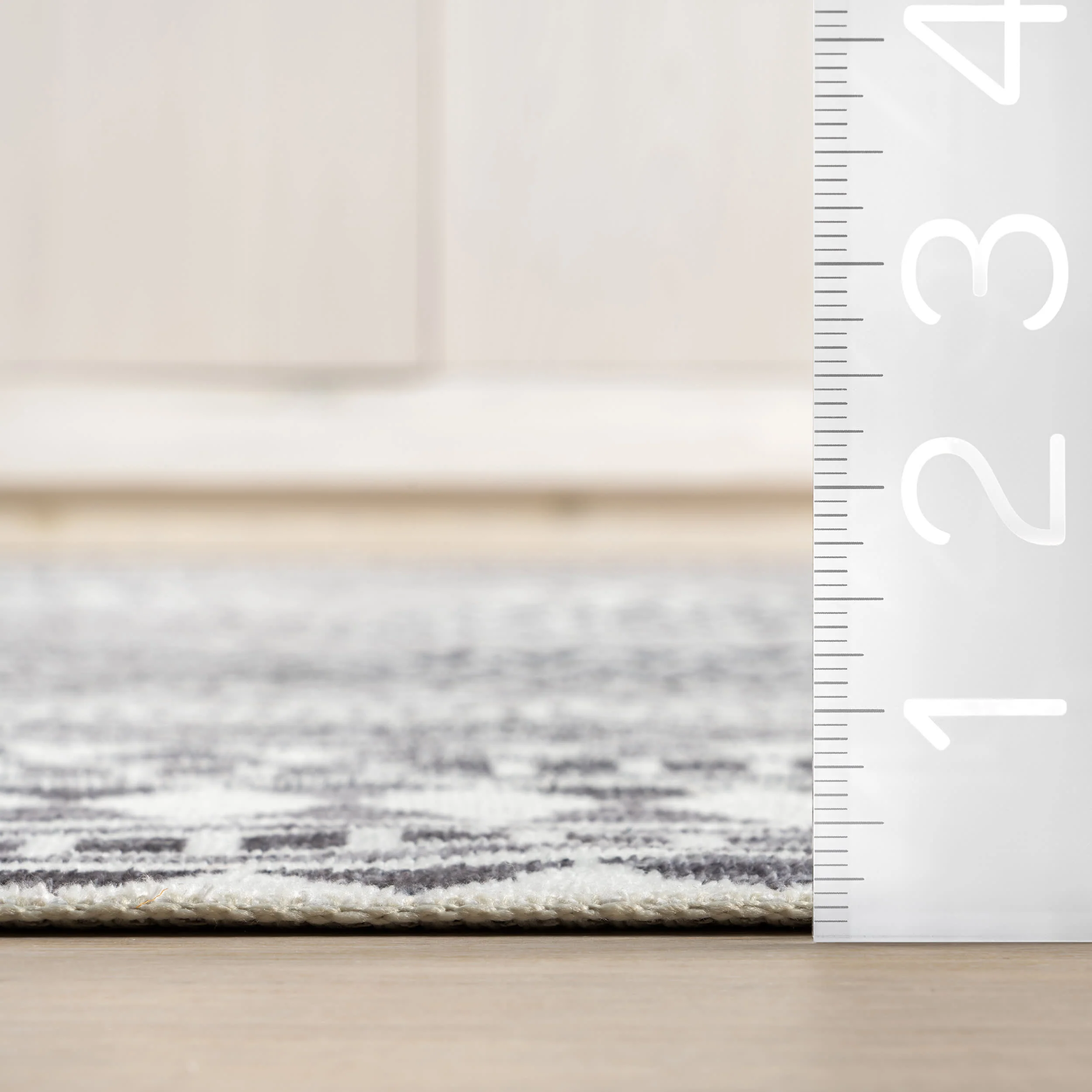 Tribal Banded Washable Rug | Grey - Image 5