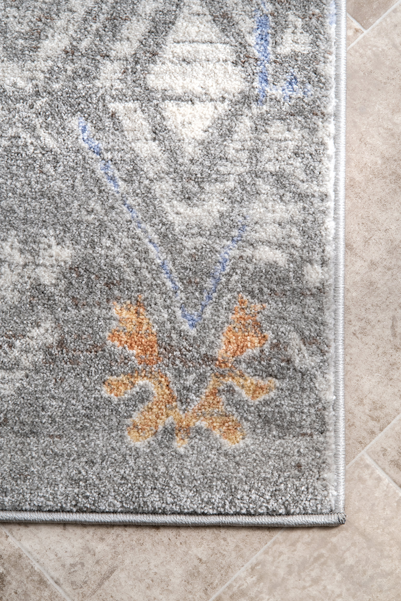 Tribal Diamond Trellis Rug | Grey - Image 3