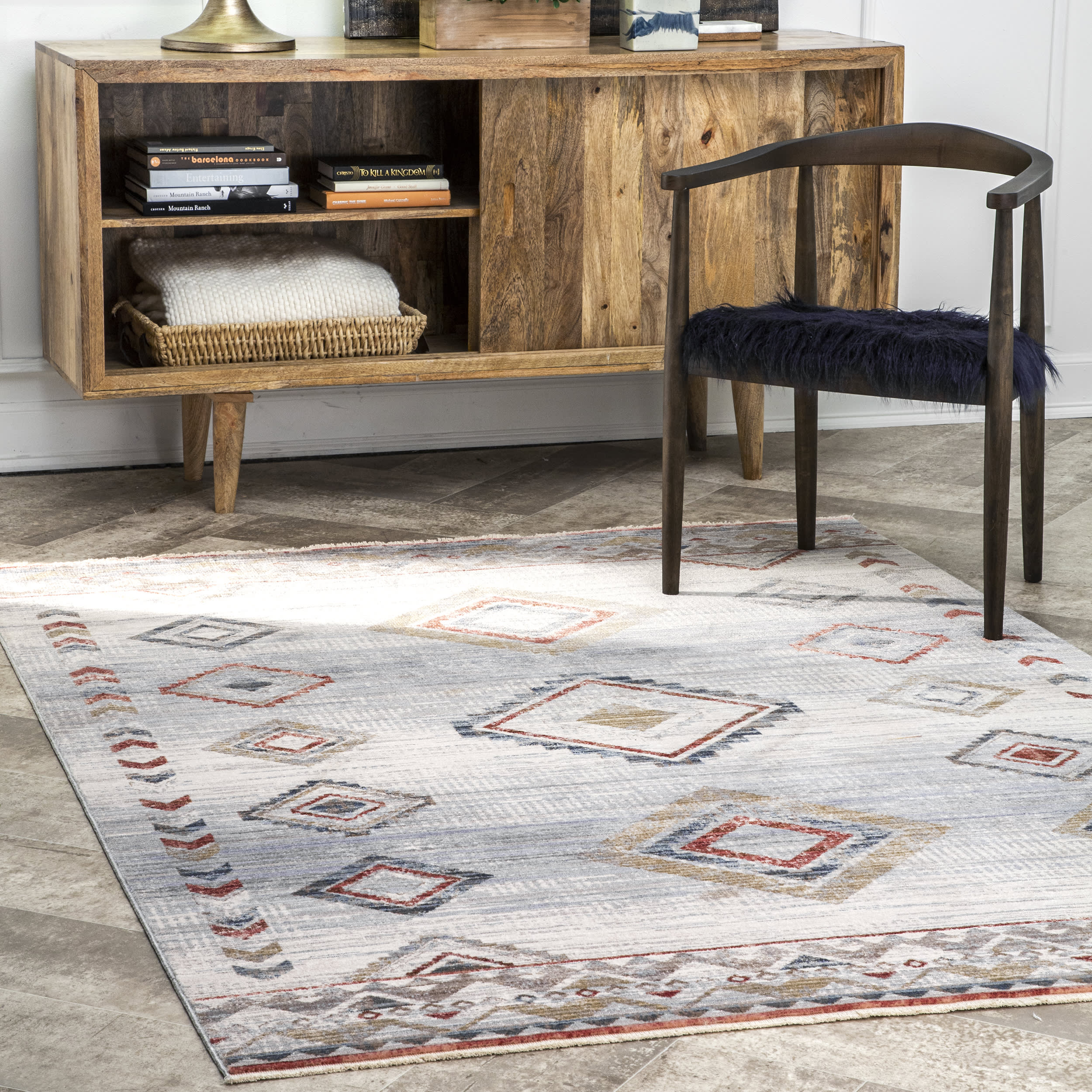 Tribal Diamonds Rug | Ivory - Image 2