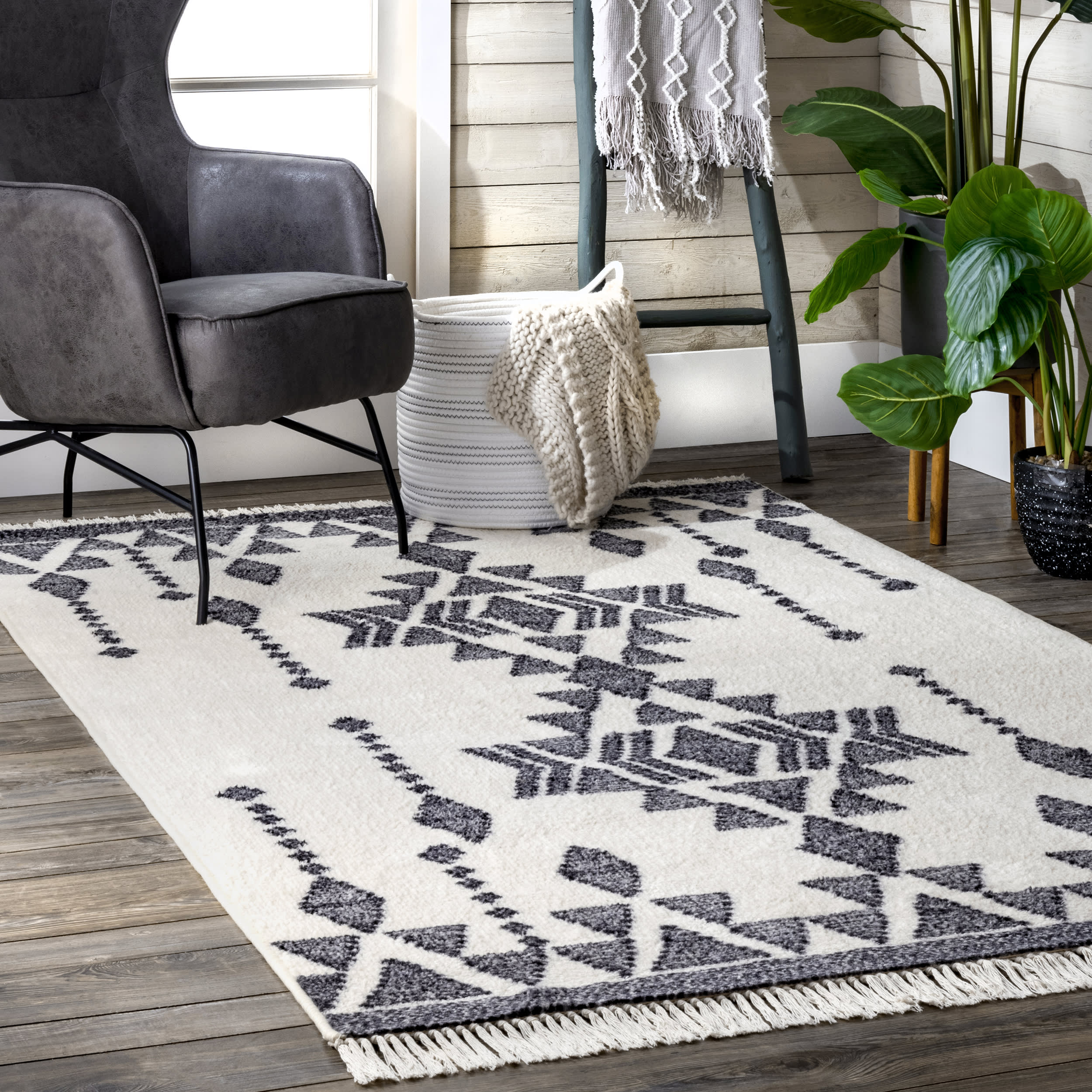 Tribal Dreamscape Non-Slip Backing Rug | Beige - Image 2